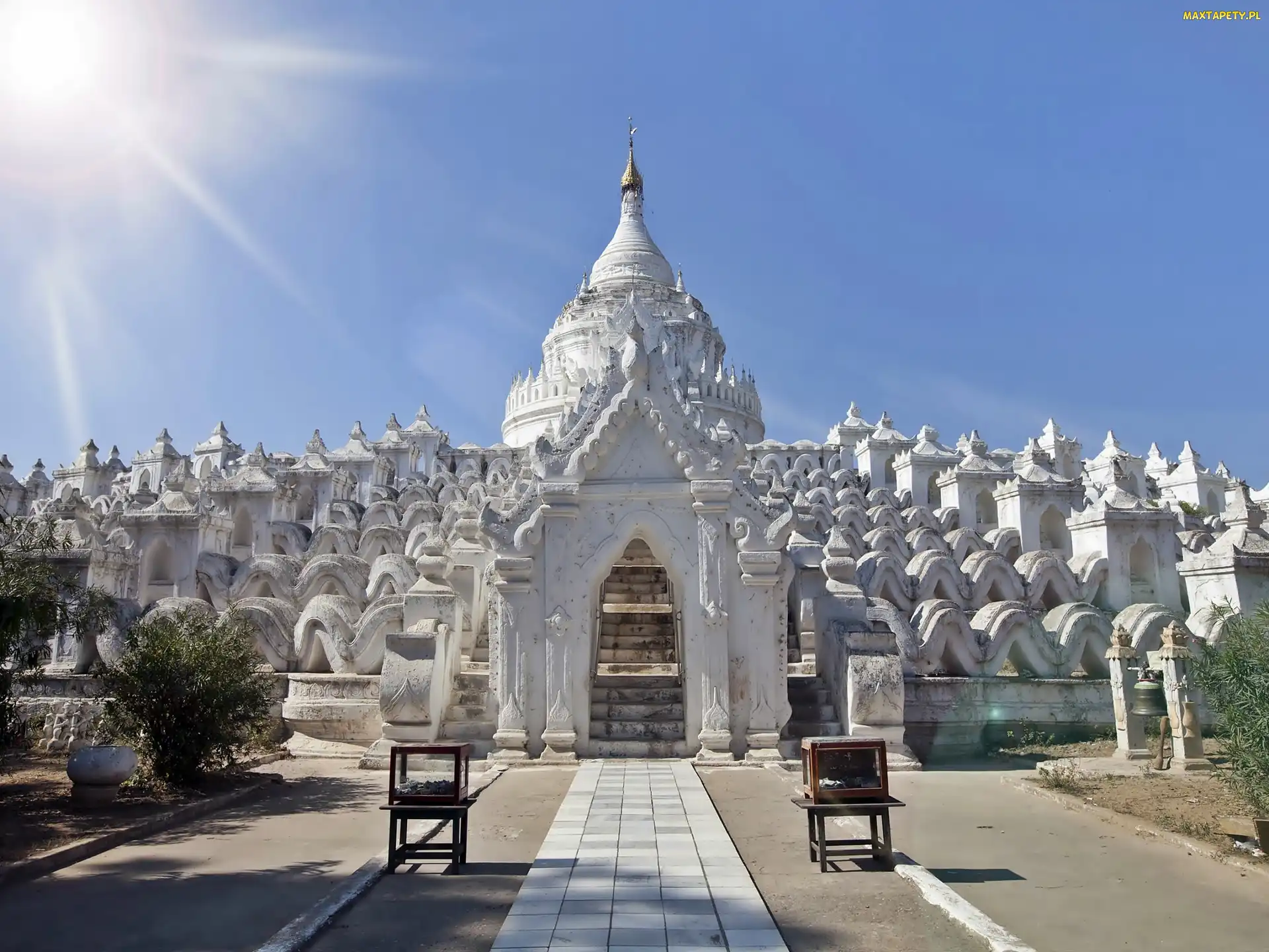 Świątynia, Buddyjska, Mjanma, Min Kun, Birma, Pagoda Hsinbyume