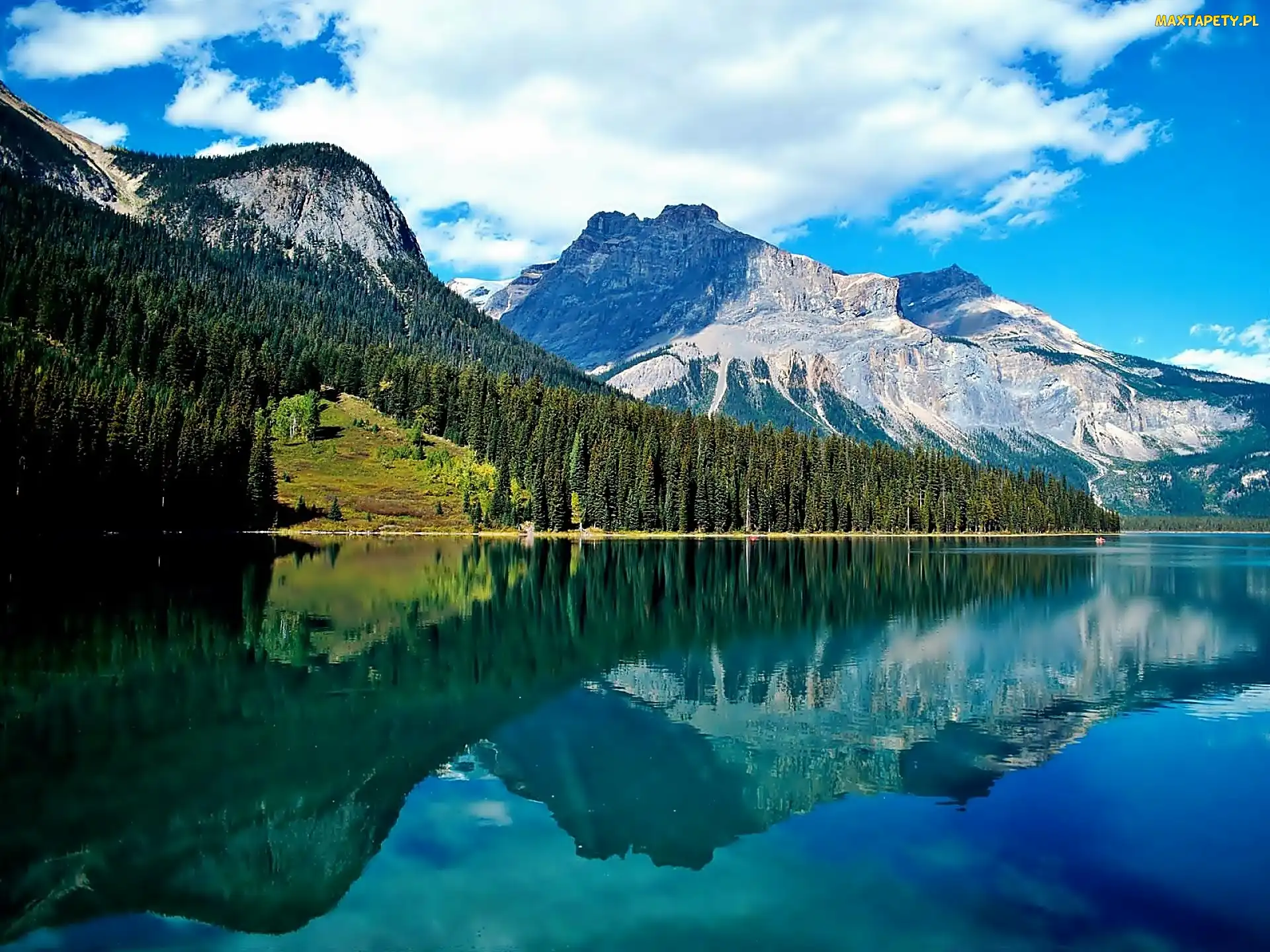 Kanada, Jezioro Emerald Lake, Park Narodowy Yoho, Kolumbia Brytyjska