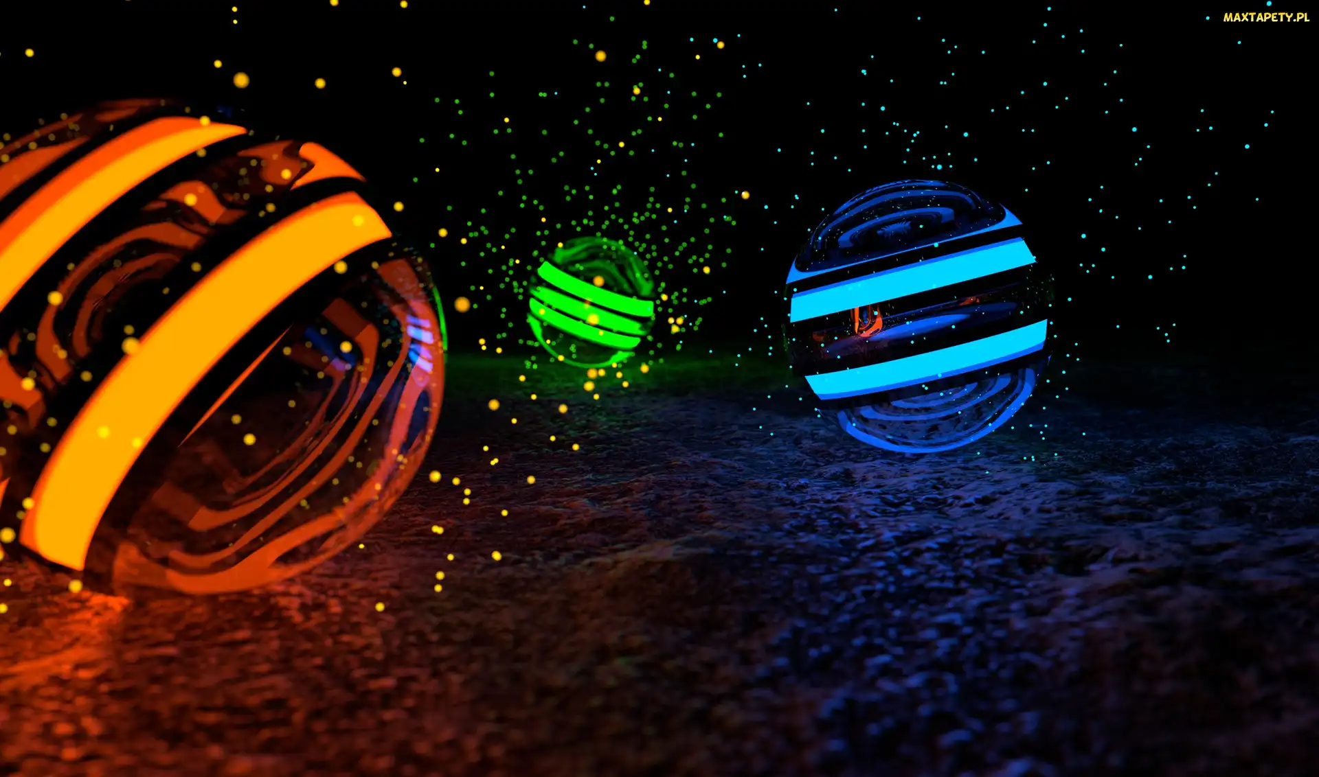 3D, Kolorowe, Kule, Grafika