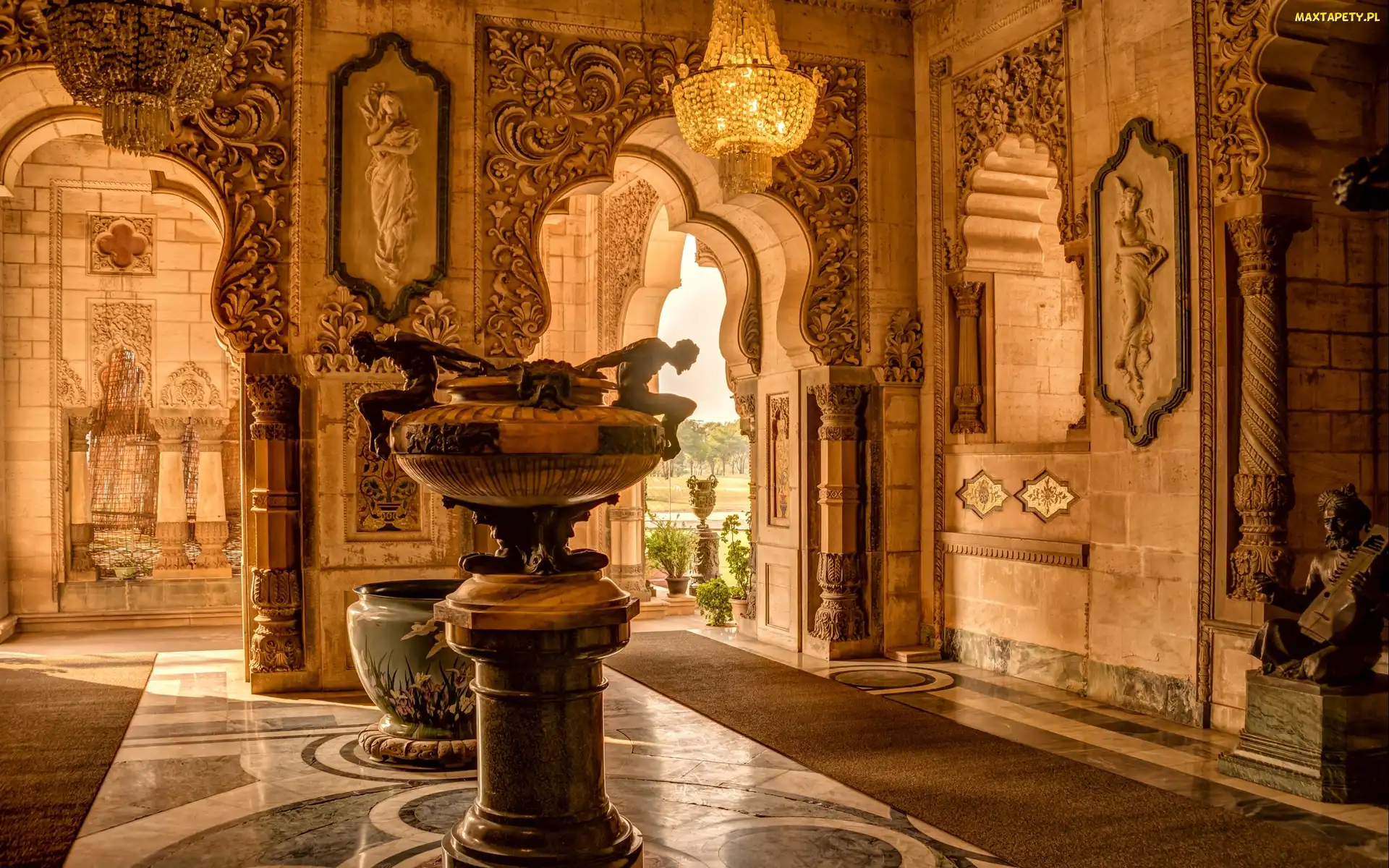 Vadodara, Wnętrze, Pałac, Laxmi Vilas, Indie