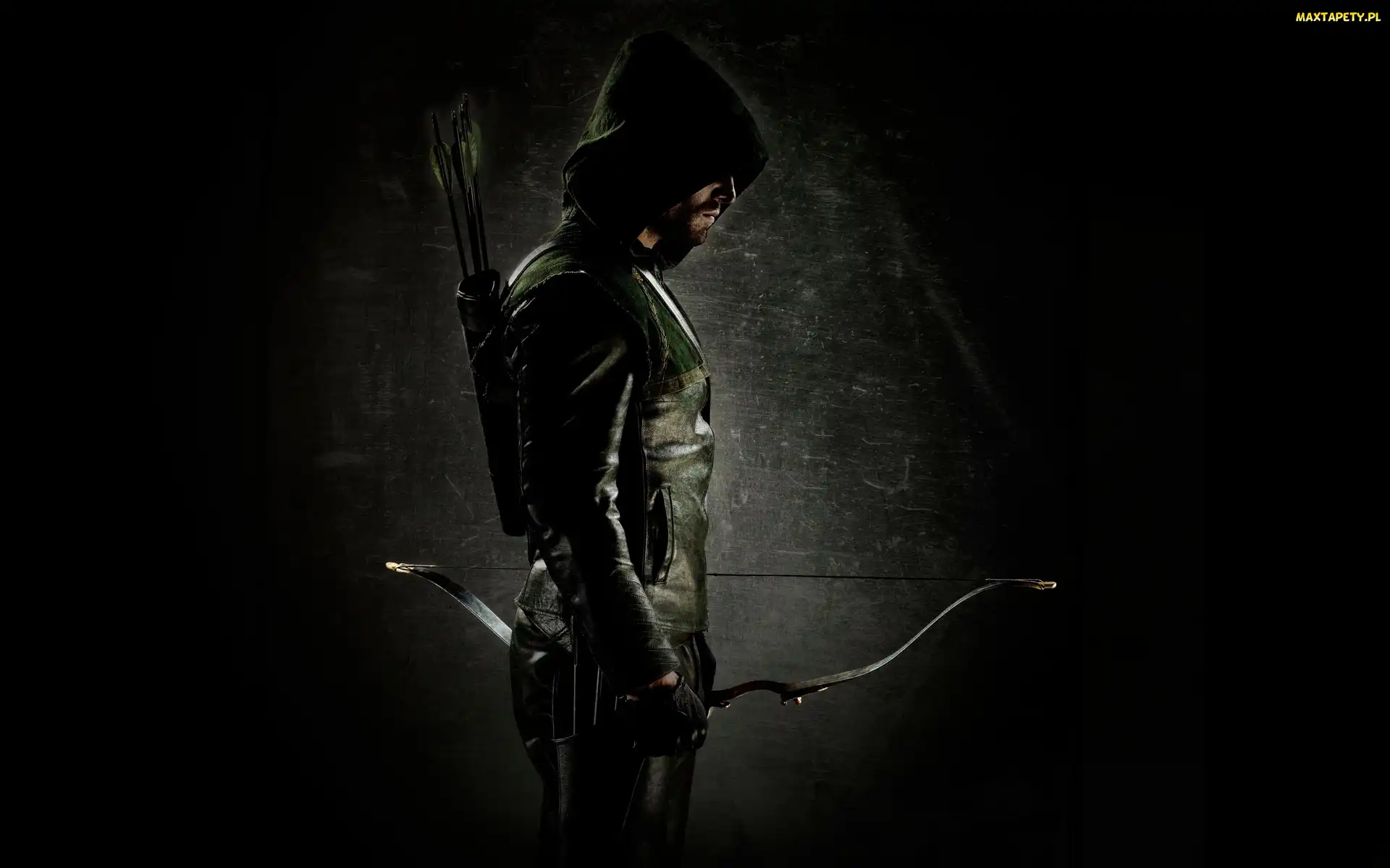 Kaptur, Oliver Queen - Stephen Amell, Arrow, Serial, Zielona strzała, Łuk