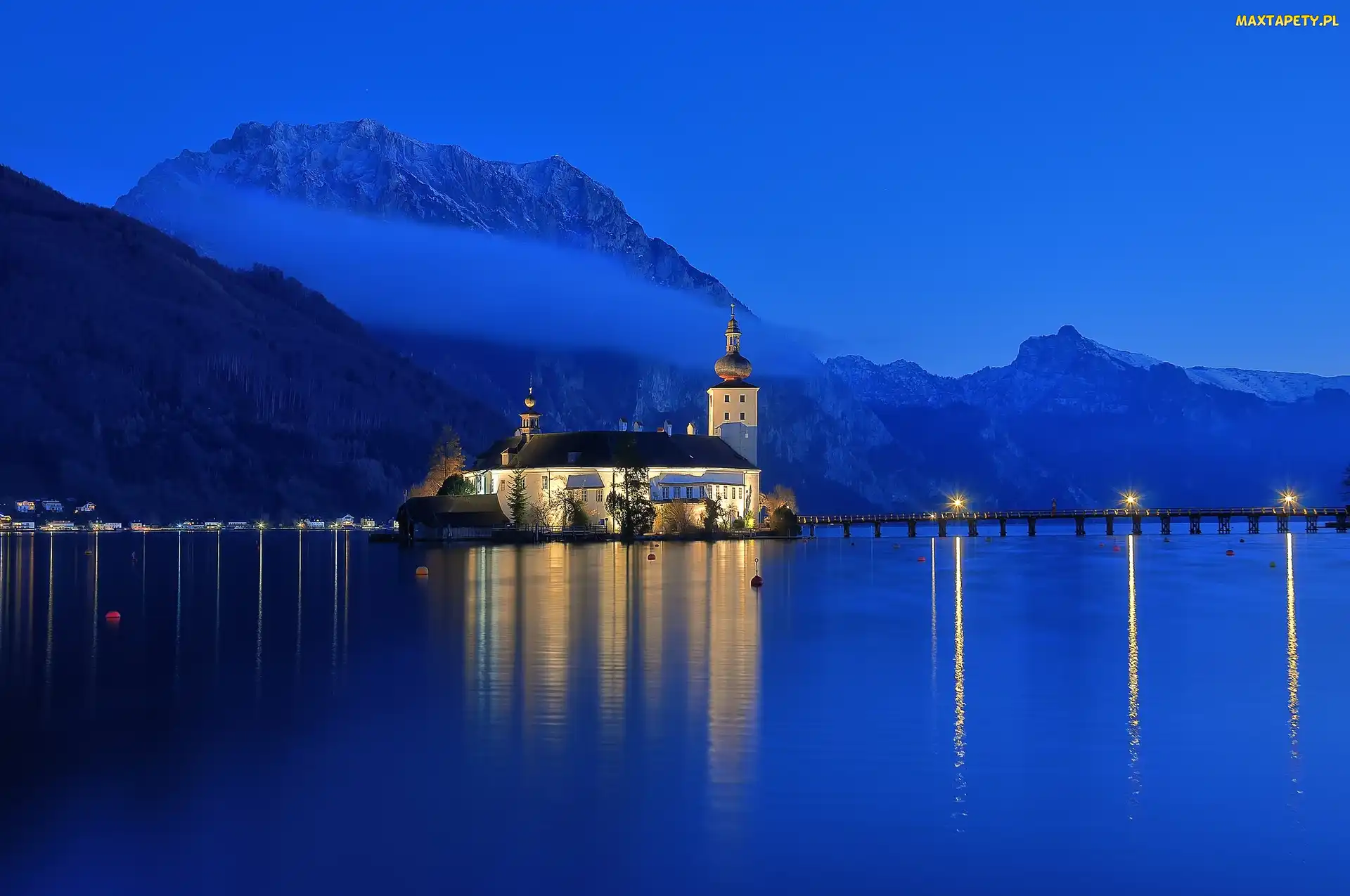 Gmunden, Jezioro Traunsee, Góry, Zamek Ort, Austria