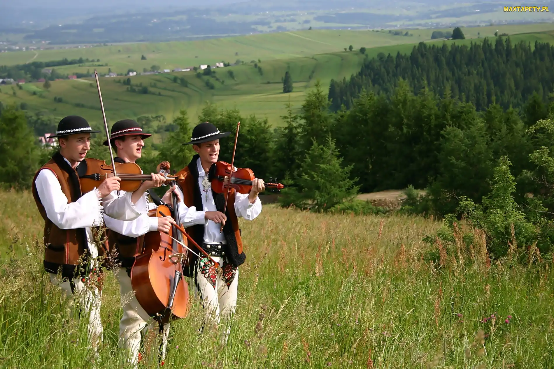 Mężczyźni, Góry, Instrumenty, Muzyka, Górale