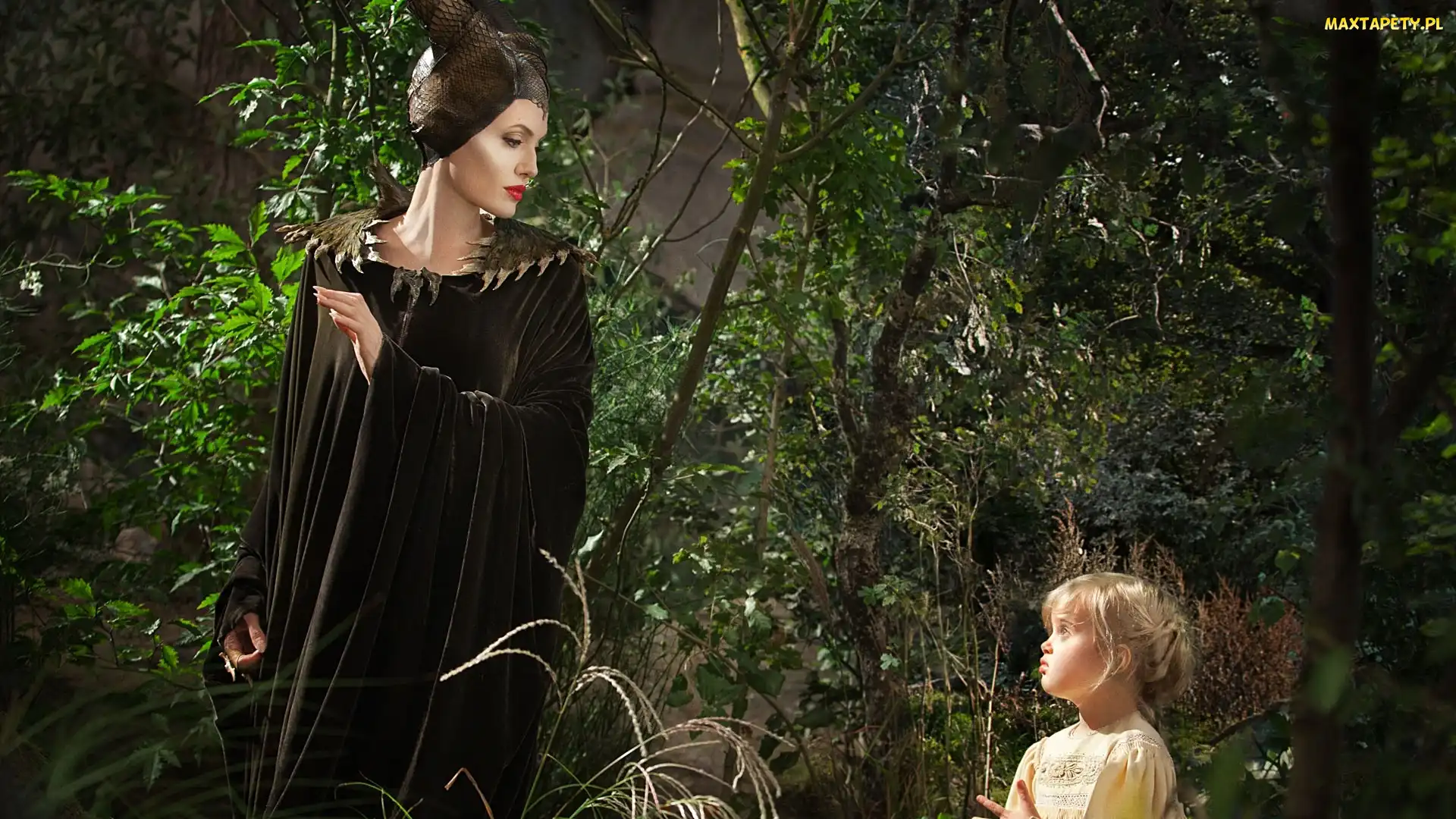 Vivienne Jolie-Pitt, Scena, Angelina Jolie, Film, Aurora, Czarownica, Dziewczynka, Postacie