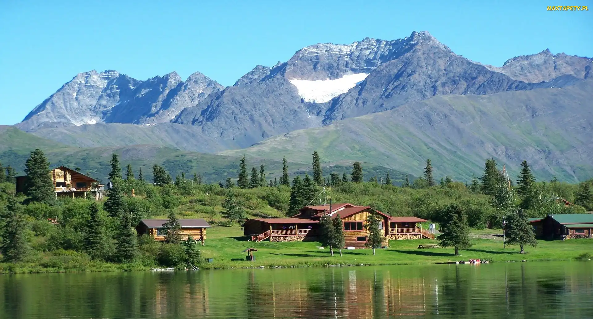 Alaska, Wieś, Góry, Domy
