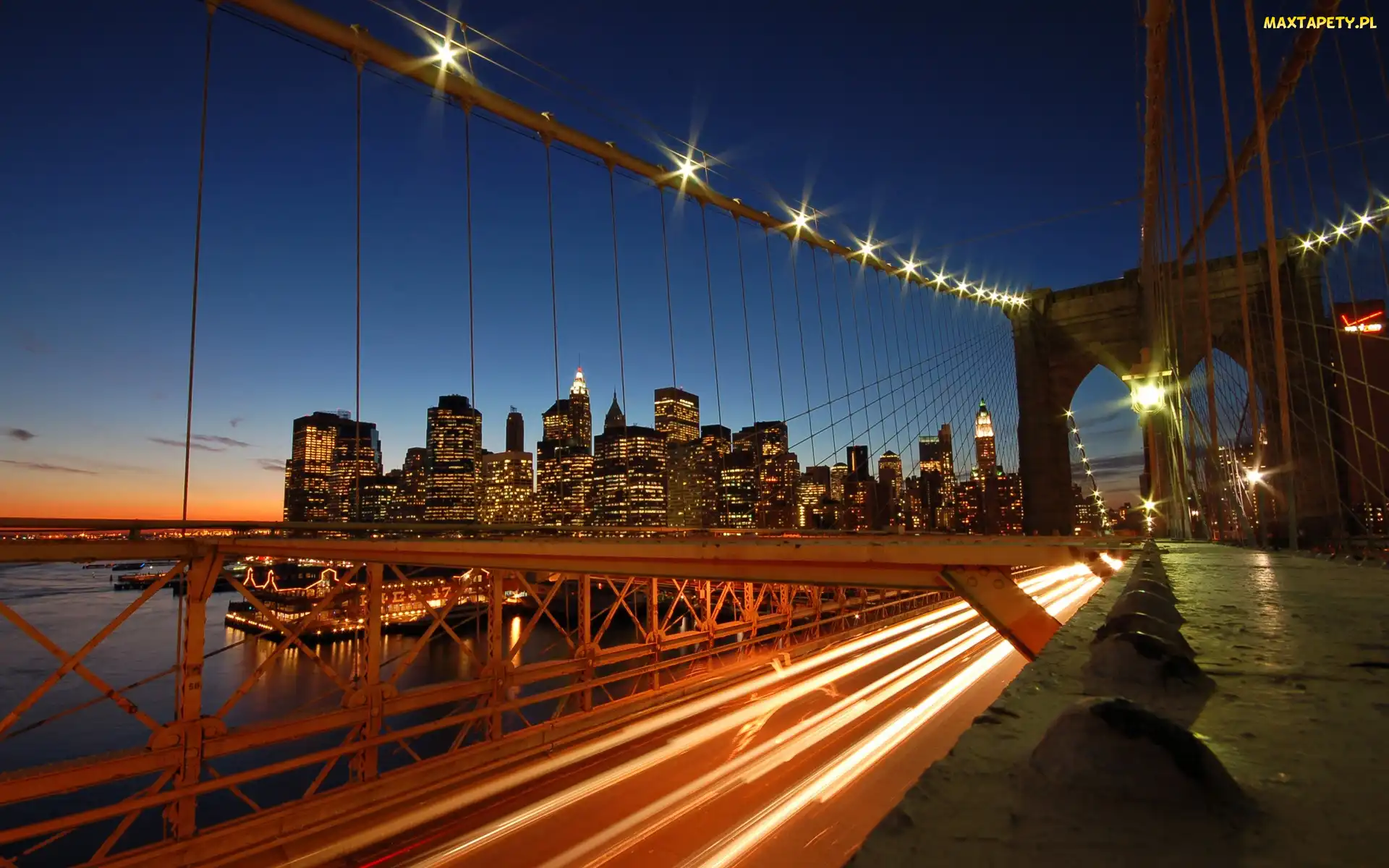 Zachód Słońca, San Francisco, Golden Gate, Most, Drapacze, Chmur