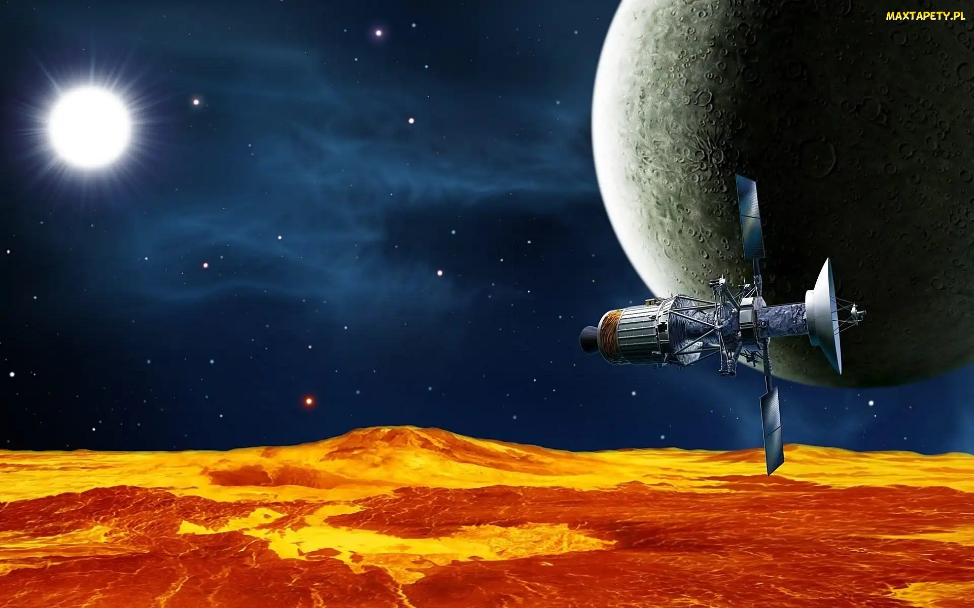 Gwiazdy, Satelita, Kosmos, Planeta