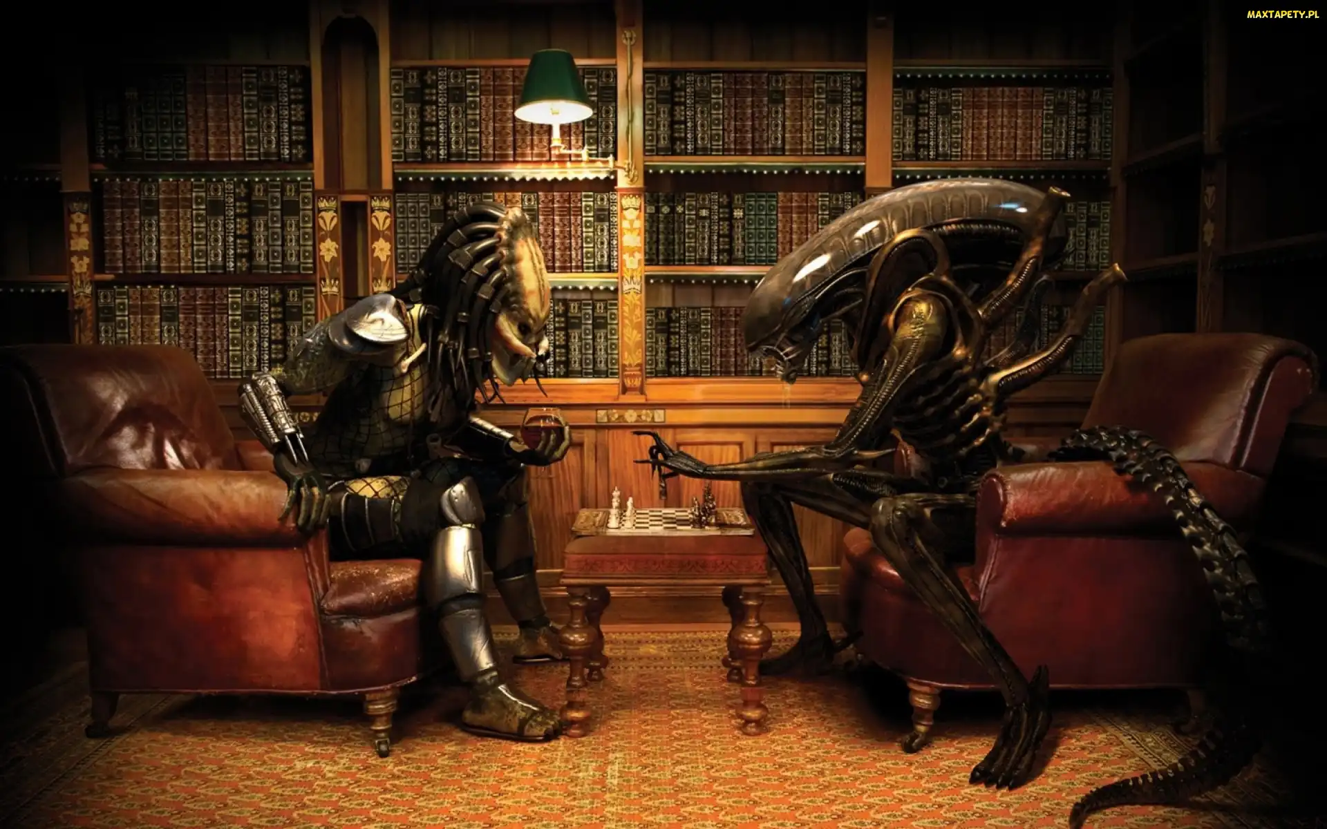 Predator, Biblioteka, Szachy, Alien