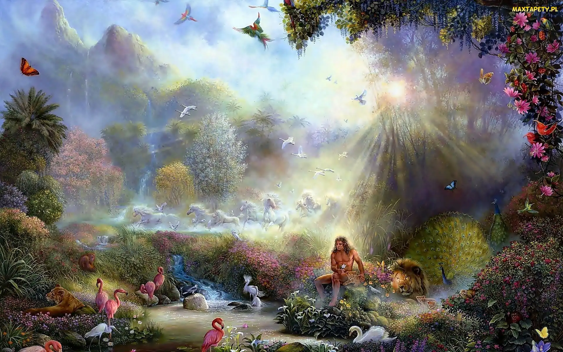 Dżungla, Tarzan, Mężczyzna, Zwierzęta, Fantasy
