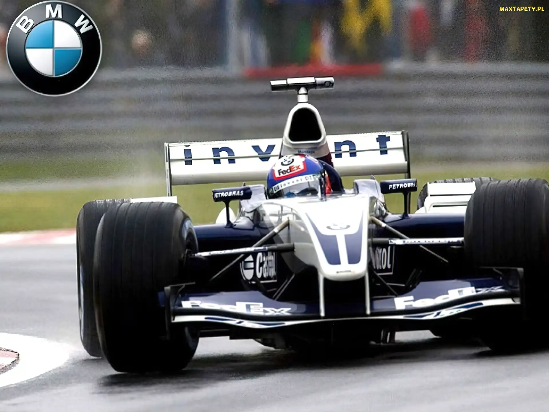 koła, kask , BMW Sauber, spojler, opony, Formuła 1, bolid