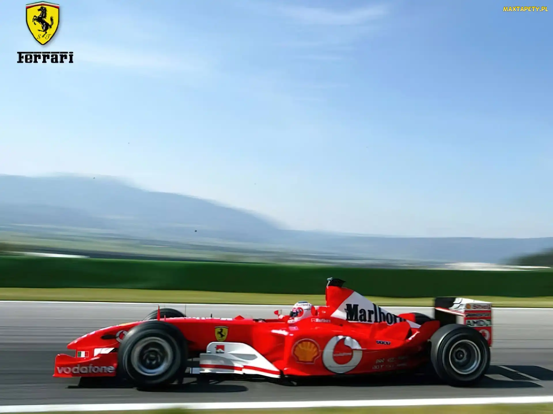 koła, kask , ferrari , spojler, opony, Formuła 1, bolid
