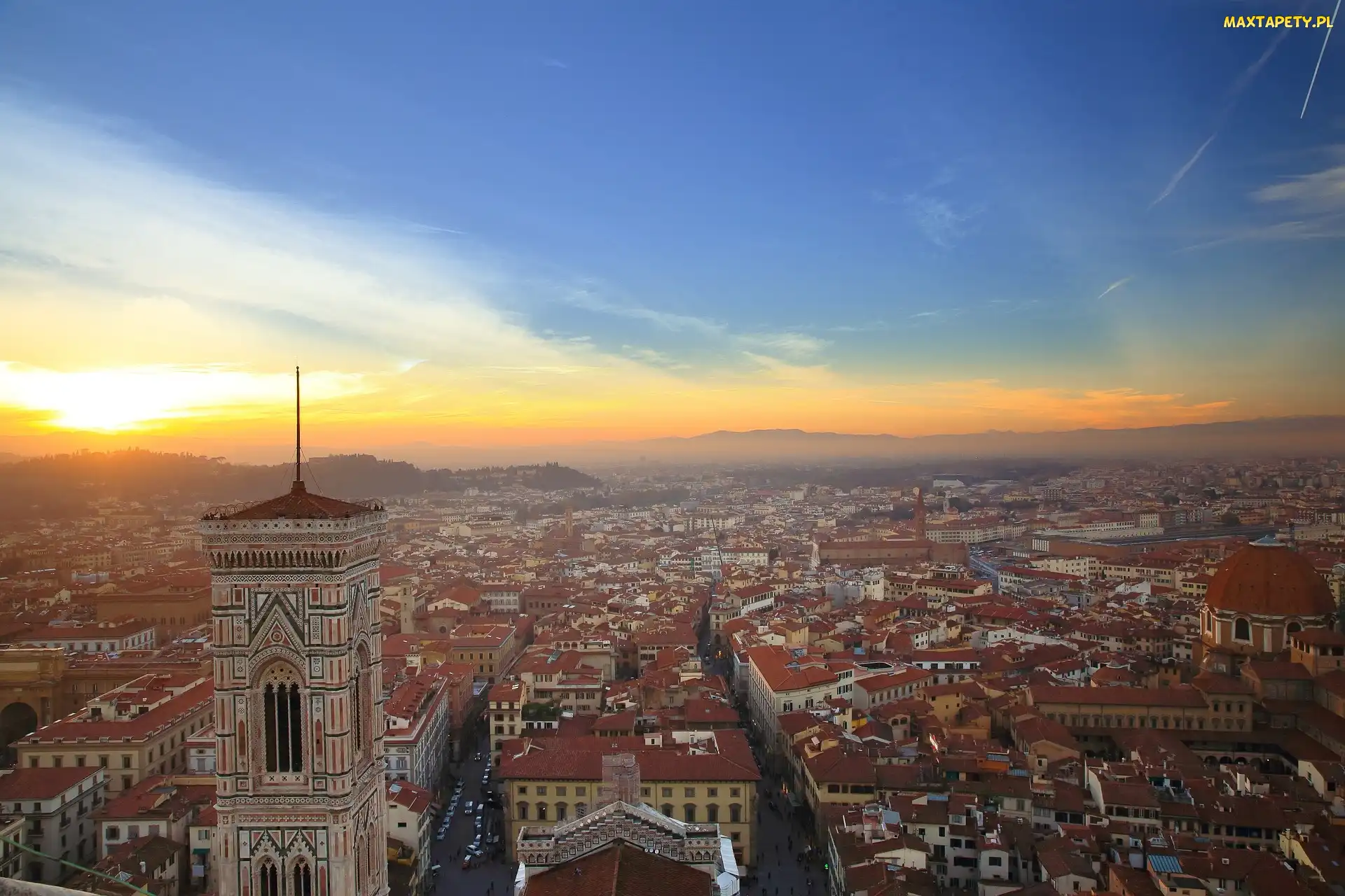 Zachód Słońca, Zdjęcie miasta, Florencja