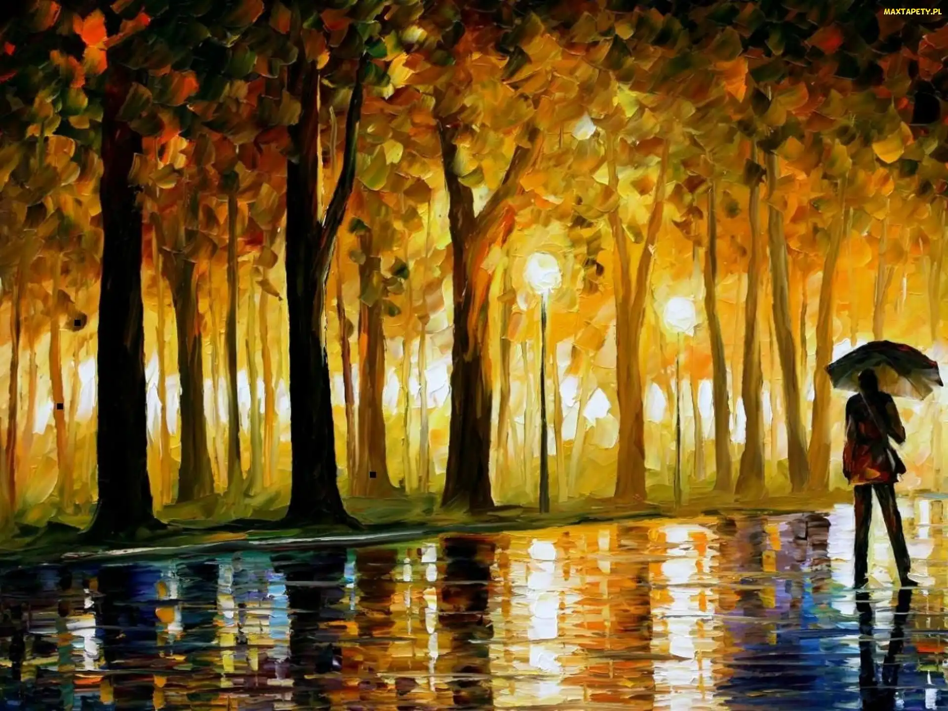 Park, Leonid Afremov, Obraz