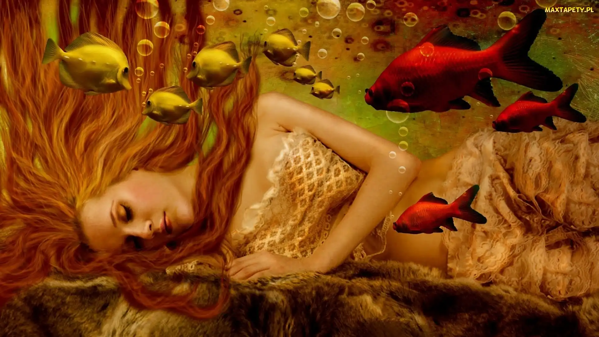 Fantasy, Ryby, Kobieta