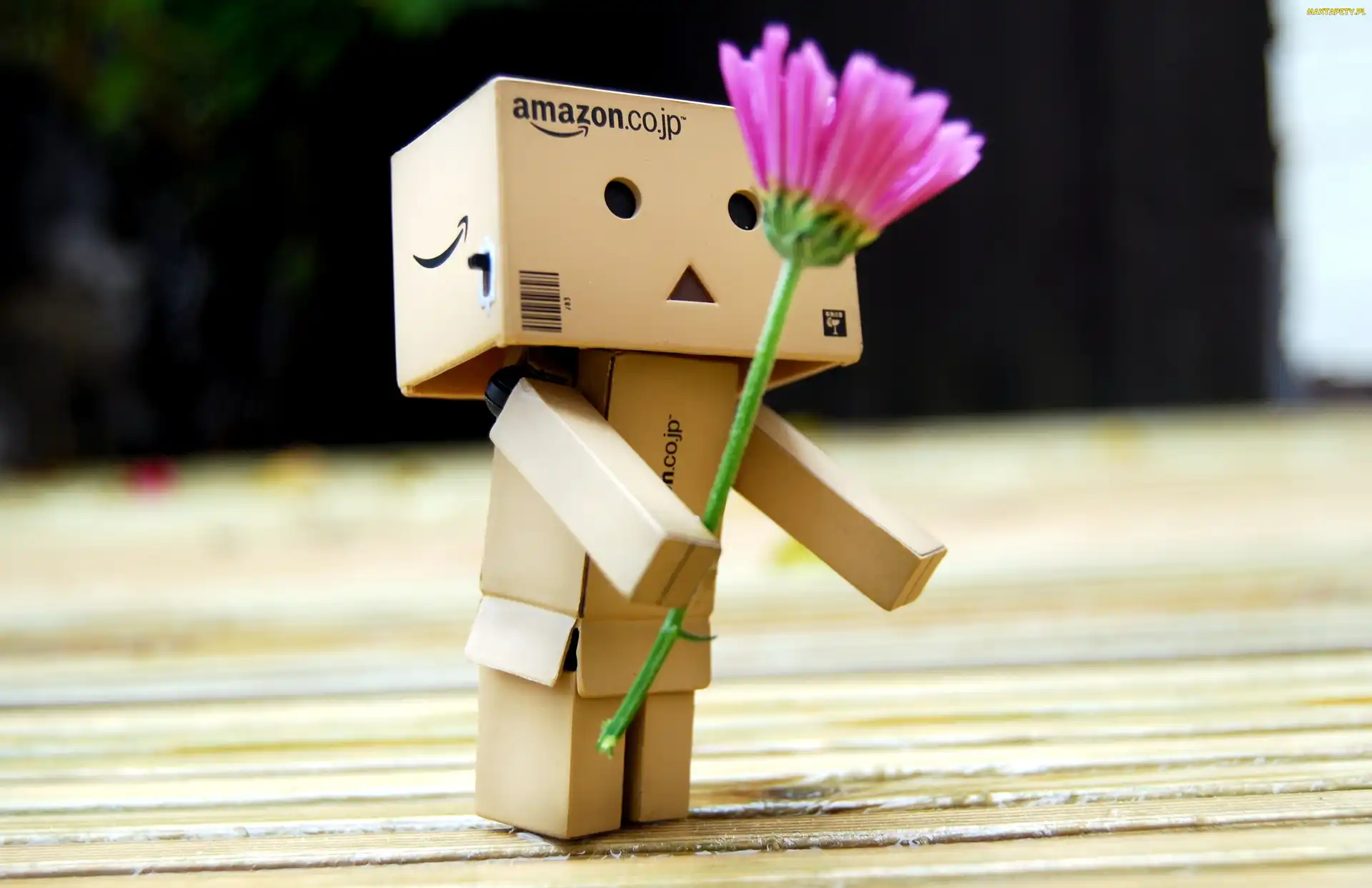 Danbo, Ludzik, Kartonowy, Kwiatek