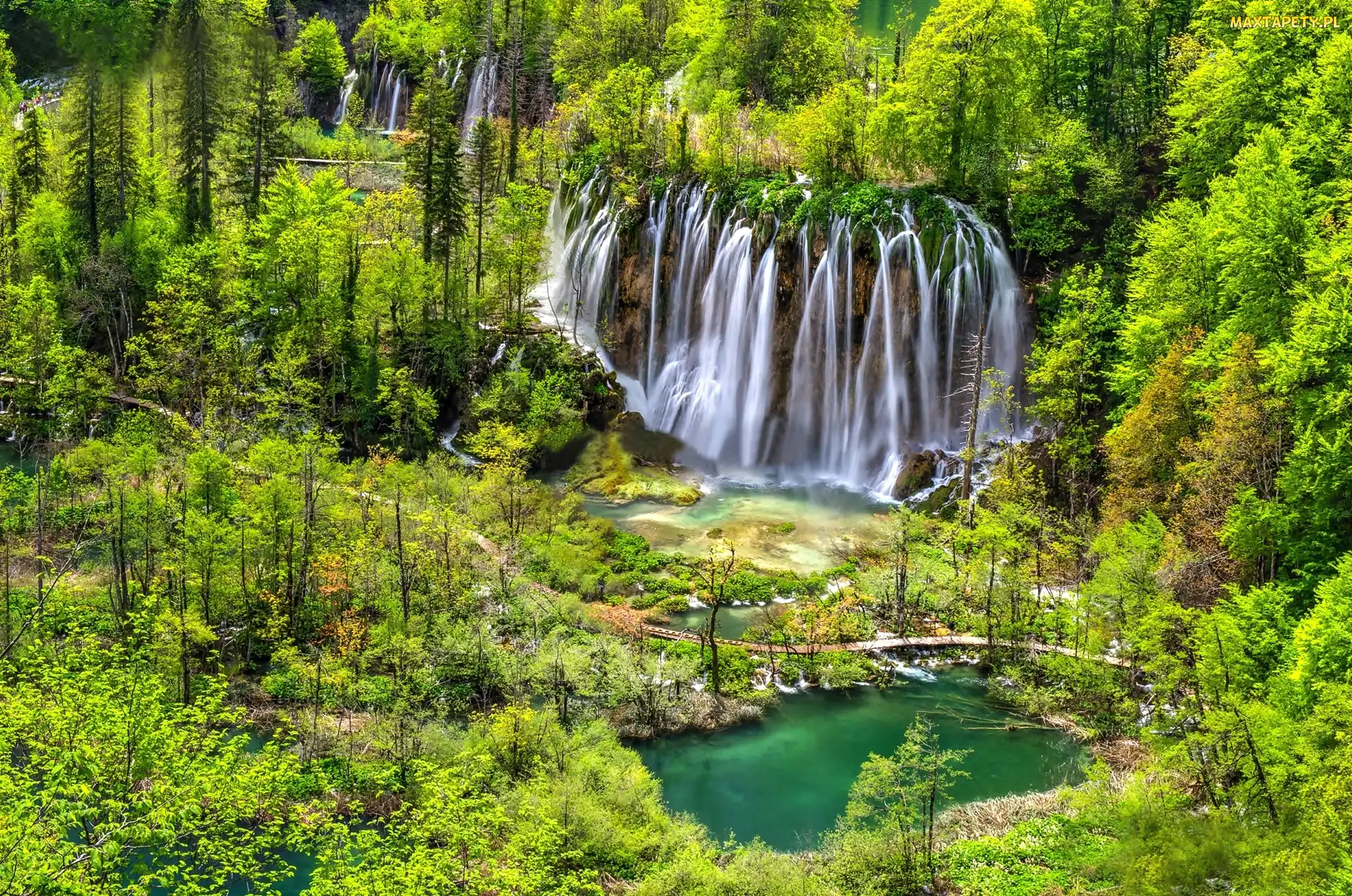 Plitvice, Przyroda, Jezioro, Wodospad, Chorwacja