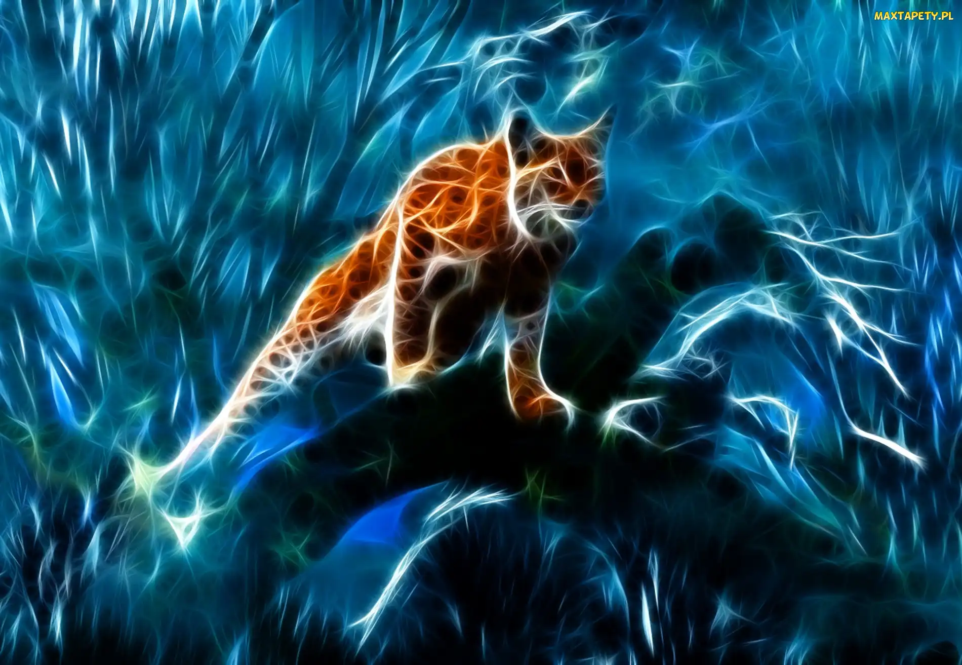 Las, Fractalius, Drzewa, Gałąź, Ryś