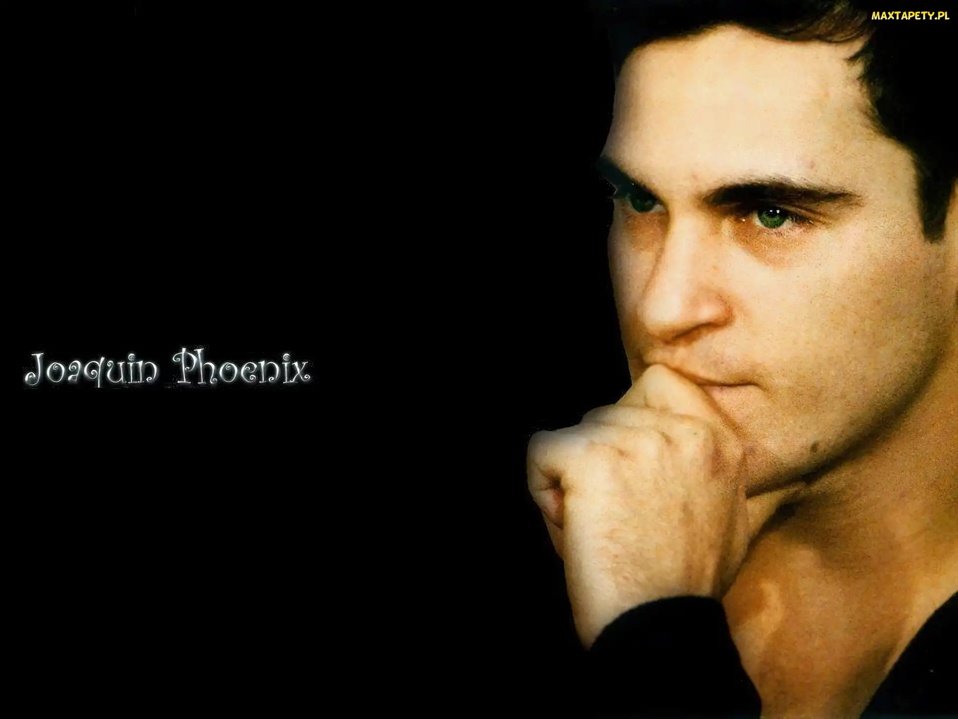 niebieskie oczy, ręka, Joaquin Phoenix