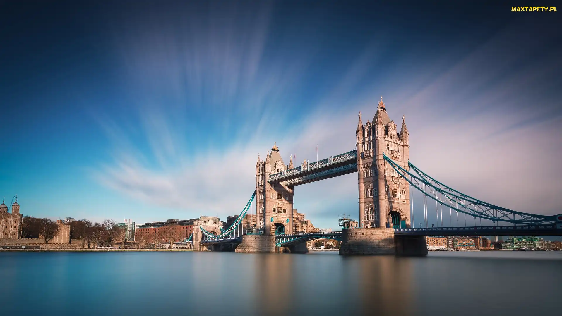 Londyn, Rzeka, Tower Bridge, Most, Wielka Brytania