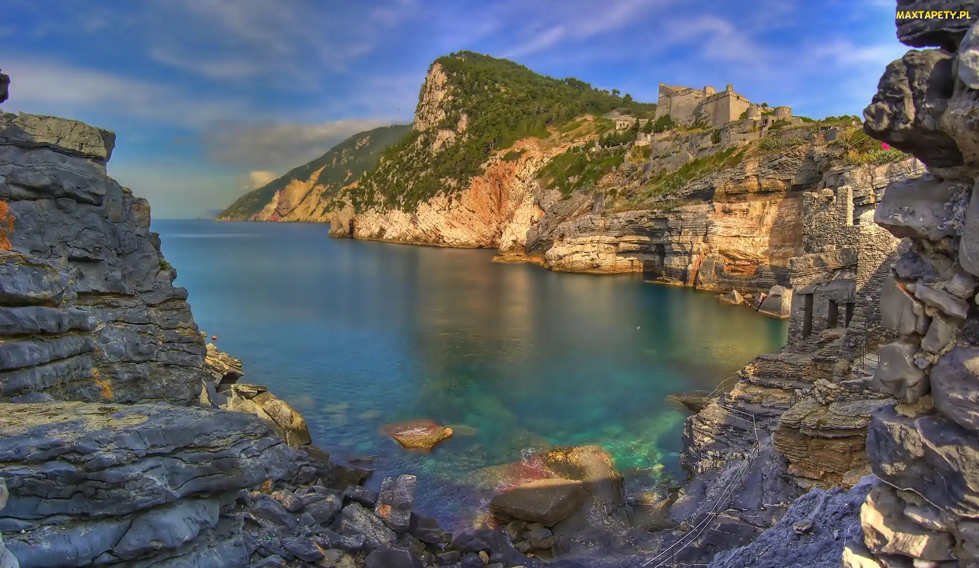 Skały, Wybrzeże, Porto Venere, Grotta Di Byron, Morze