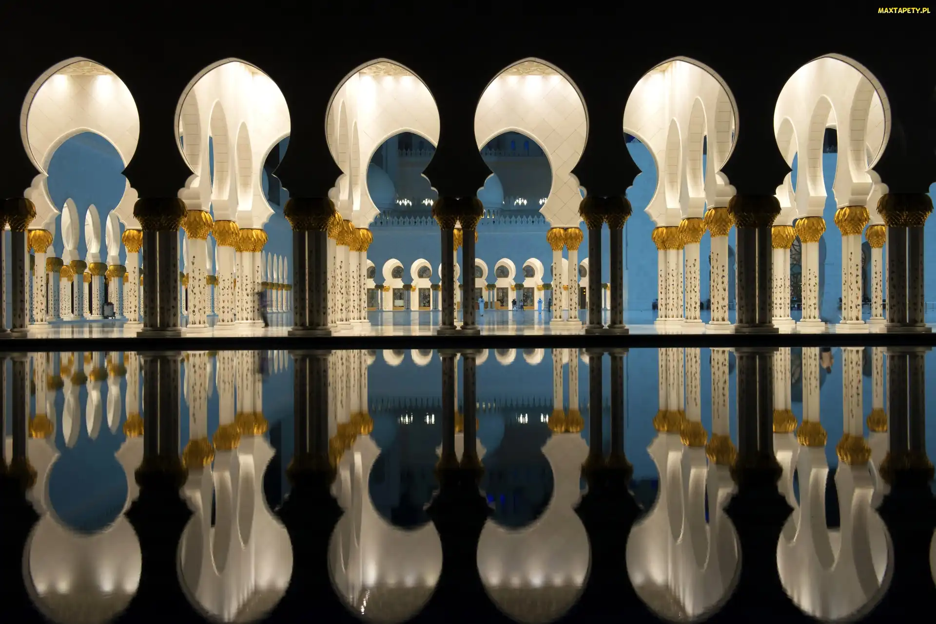 Abu Dhabi, Odbicie, Meczet, Wnętrze