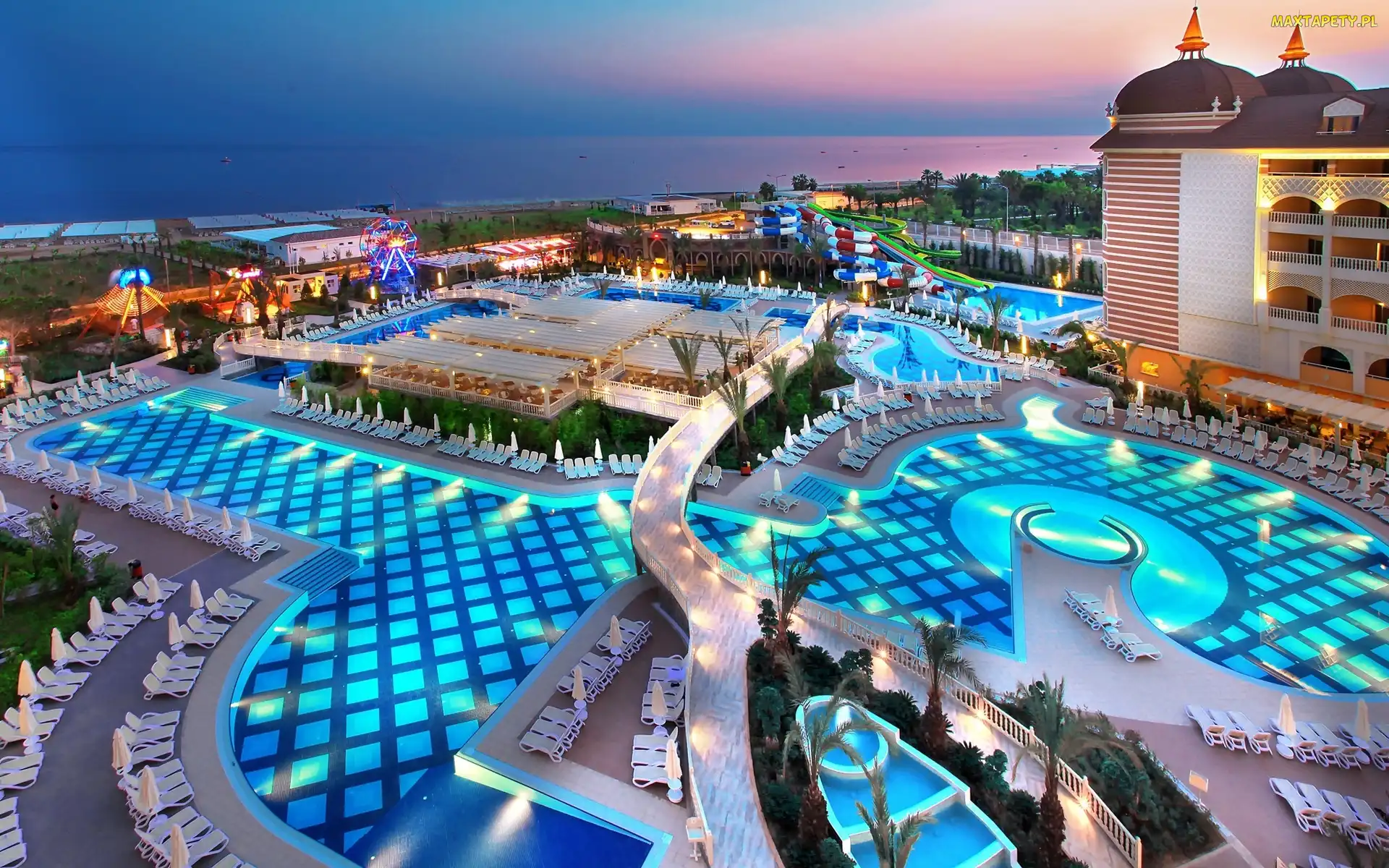 Hotel, Ocean, Kompleks, Wypoczynkowy, Baseny