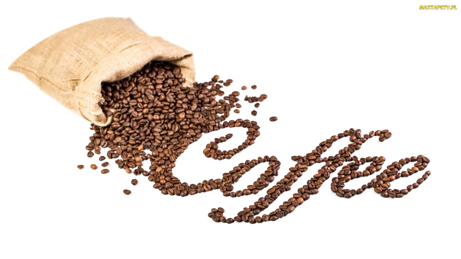 Ziarna, Coffee, Napis, Kawa, Worek