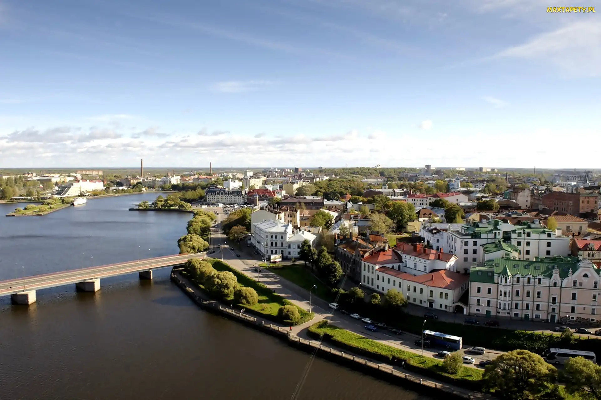 Miasta, Panorama, Rzeka, Most