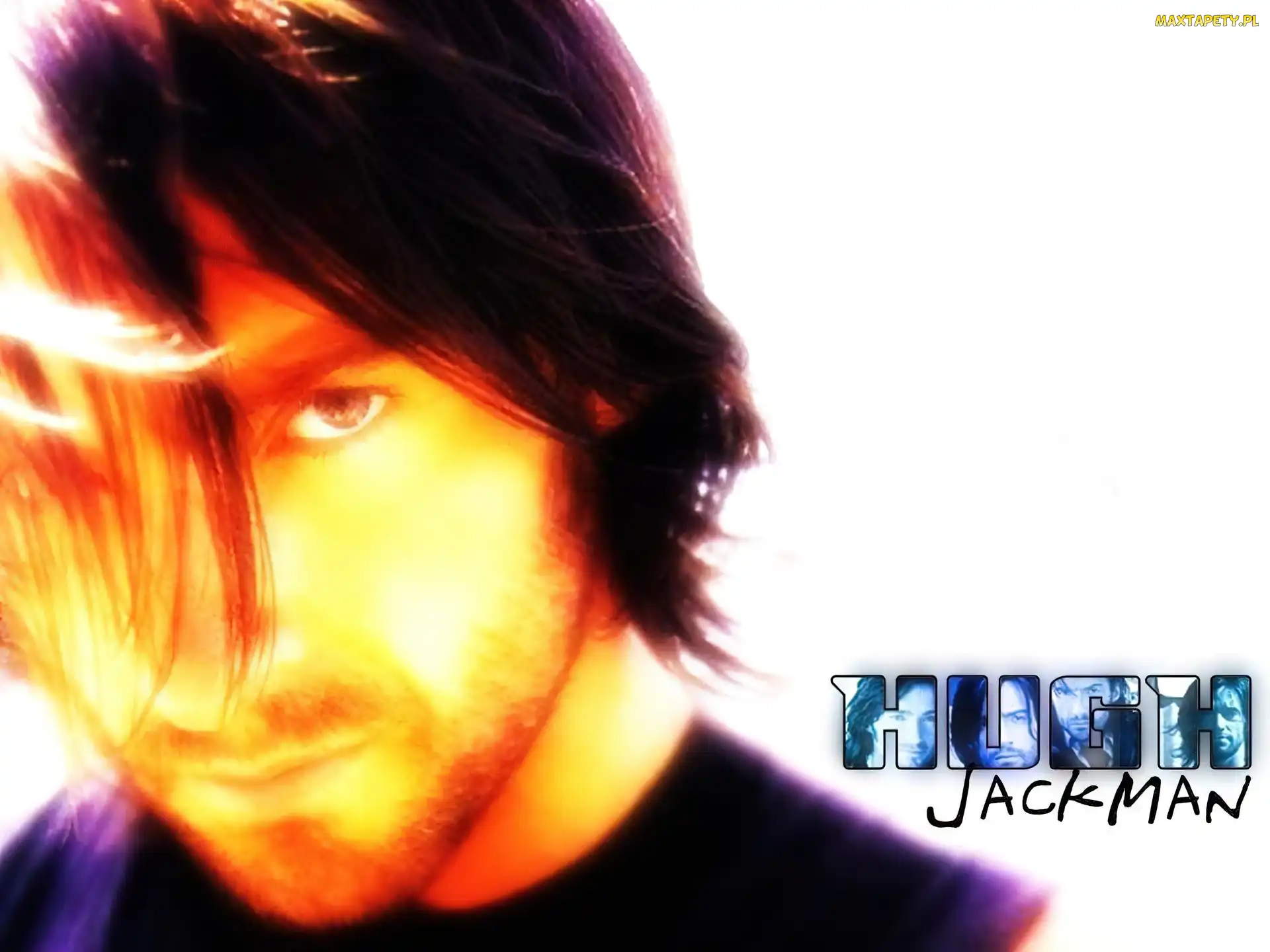 Hugh Jackman, broda, długie włosy