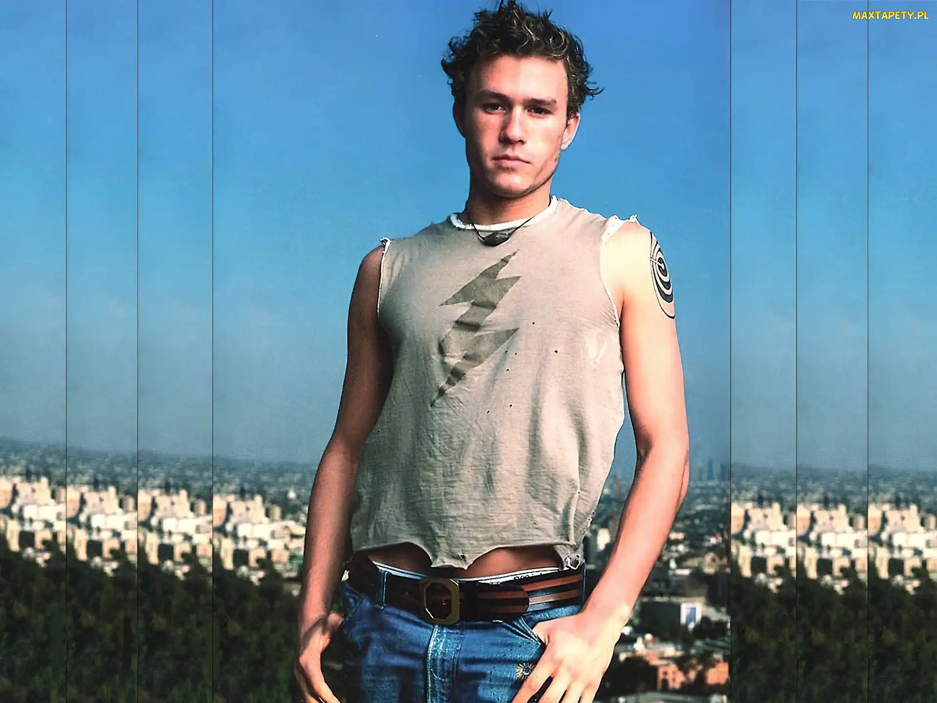 pasek, jeansy, Heath Ledger