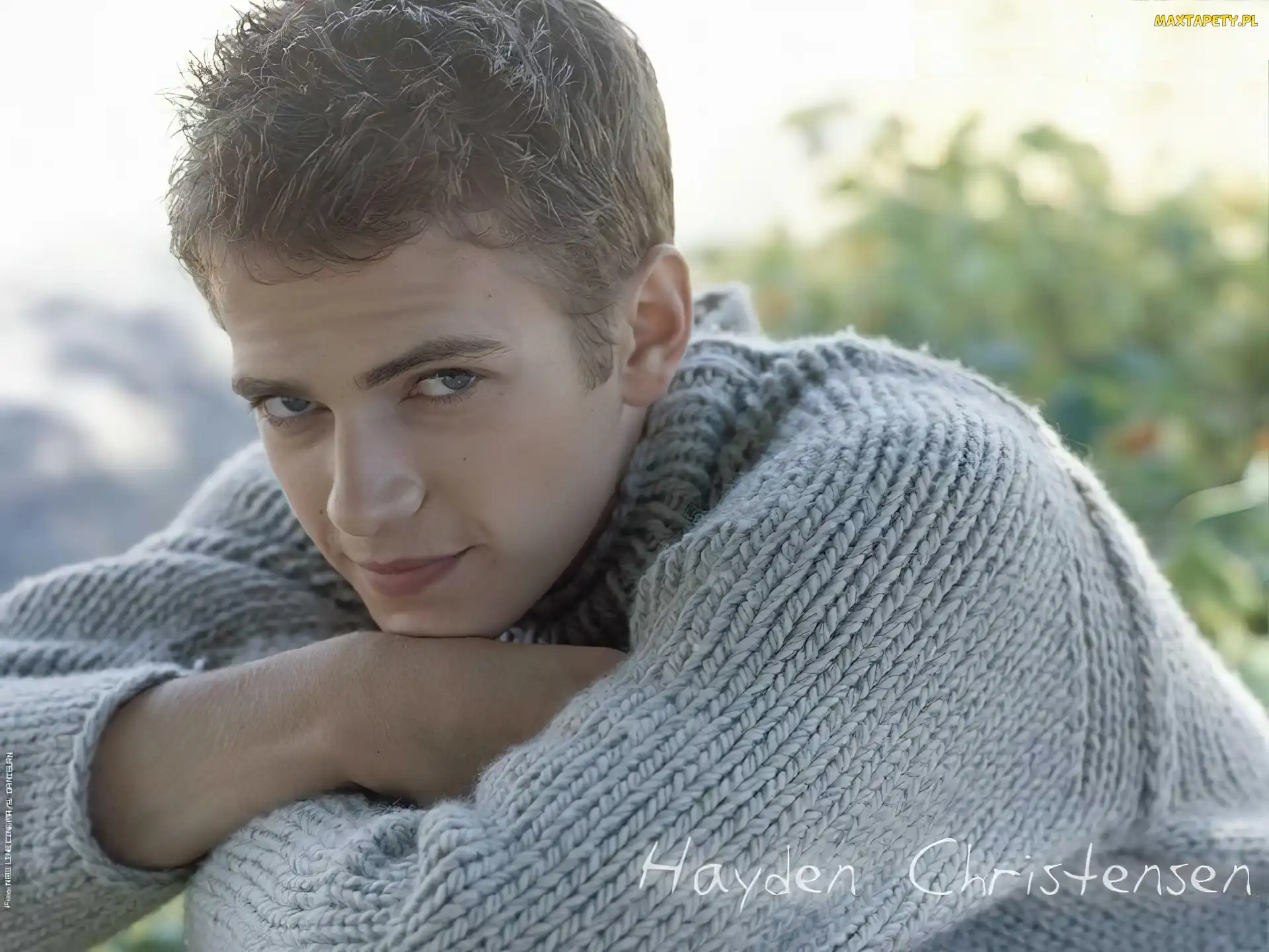 sweterek, blond włosy, Hayden Christensen
