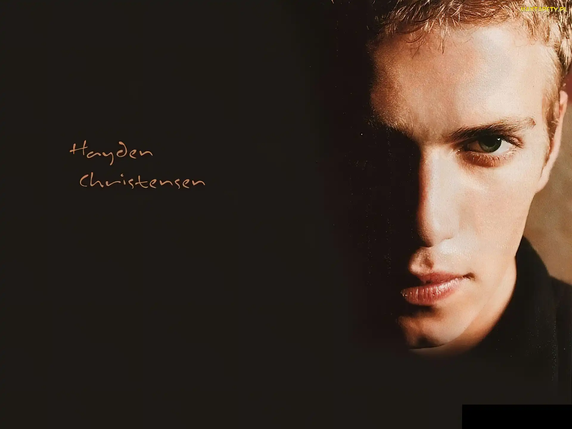 Hayden Christensen, zielone oko, twarz