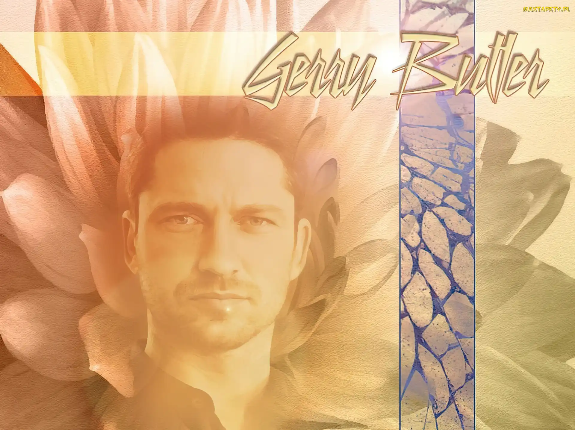 twarz, wąsy, Gerard Butler
