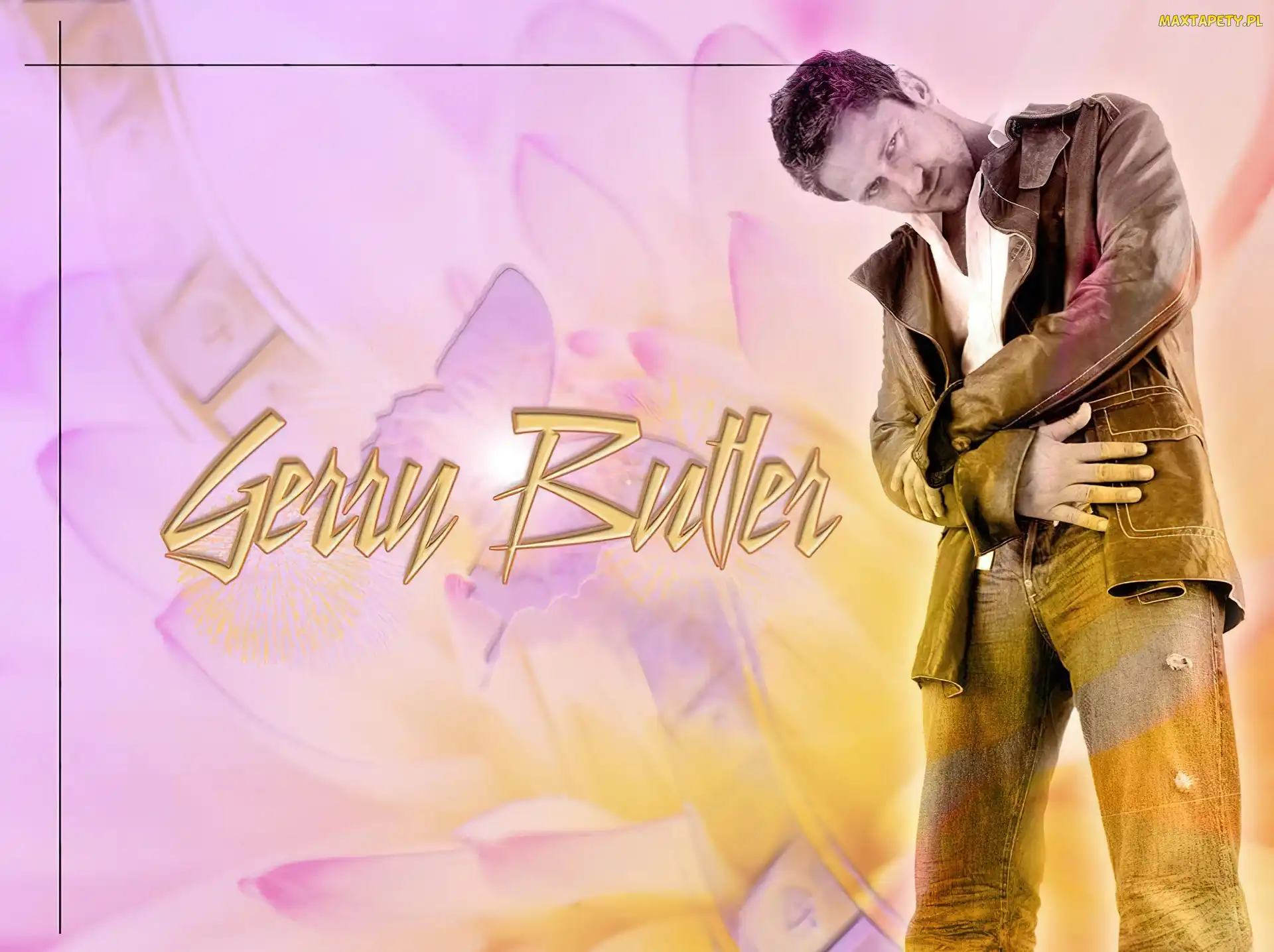kurtka, jeansy, Gerard Butler