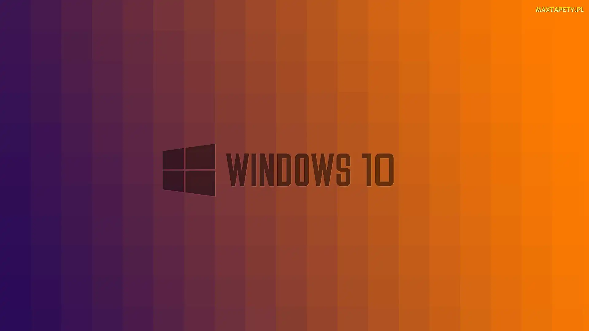 Pomarańczowy, Czarny, Windows 10, Logo
