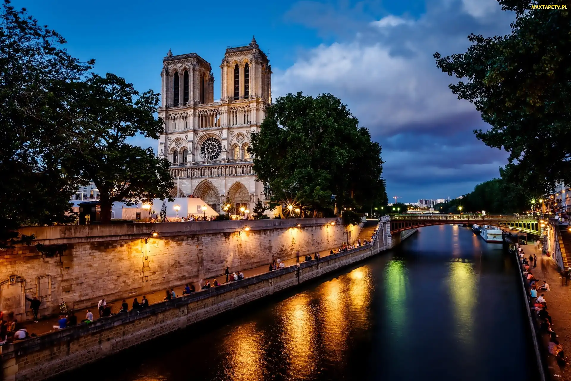 Francja, Most, Sekwana, Notre Dame, Paryż