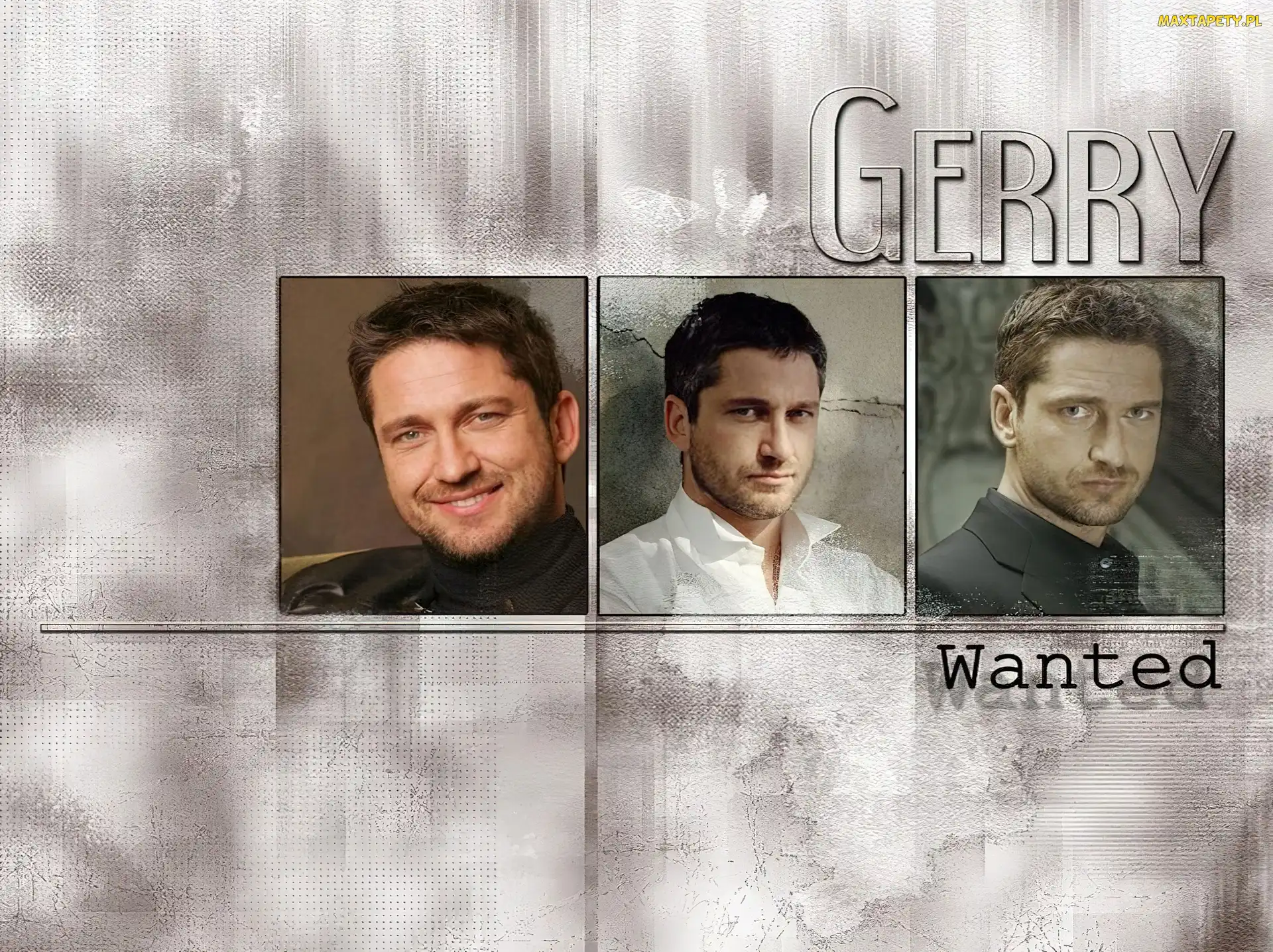 jasne włosy, niebieskie oczy, Gerard Butler
