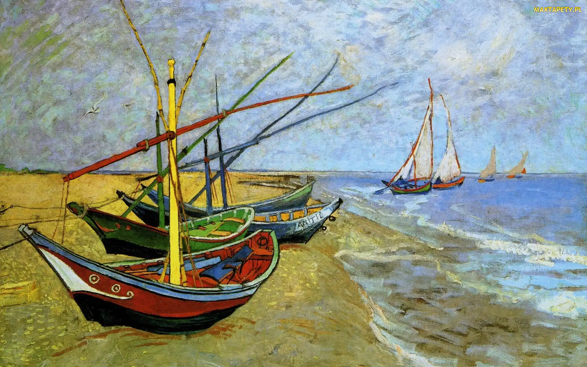 Vincent Van Gogh, Łodzie Rybackie, Obraz
