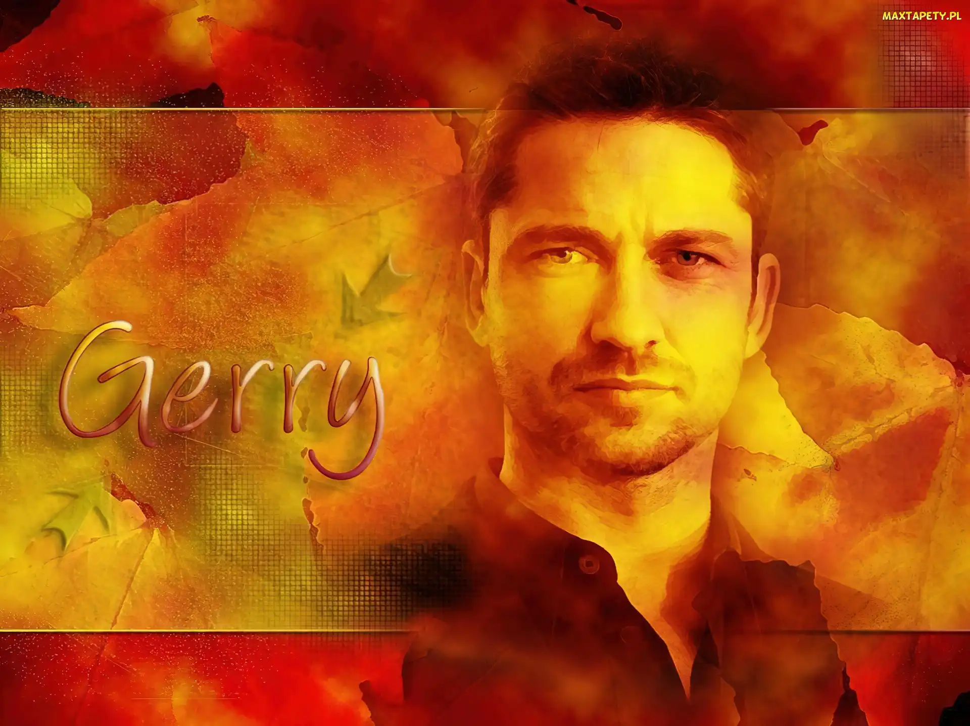 Gerard Butler, czarna koszula