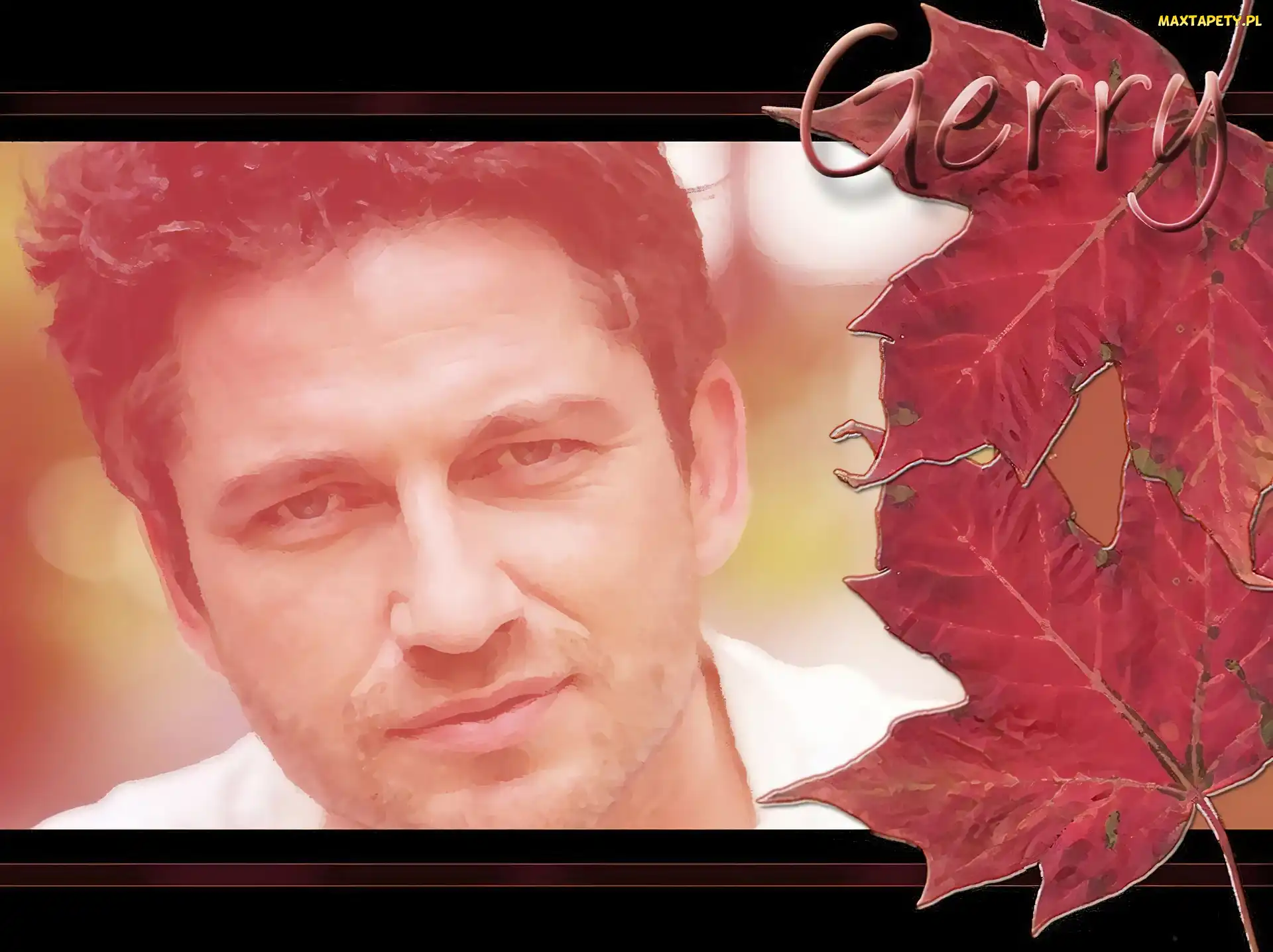 listki, twarz, Gerard Butler