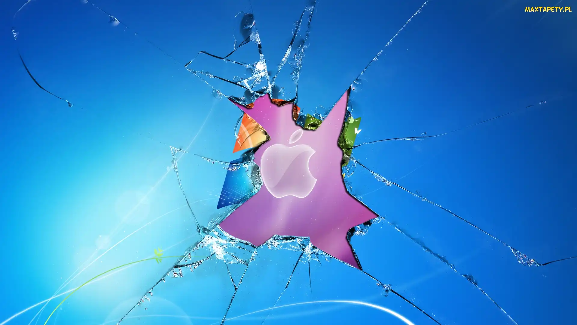 Ekran, Apple, Pęknięty