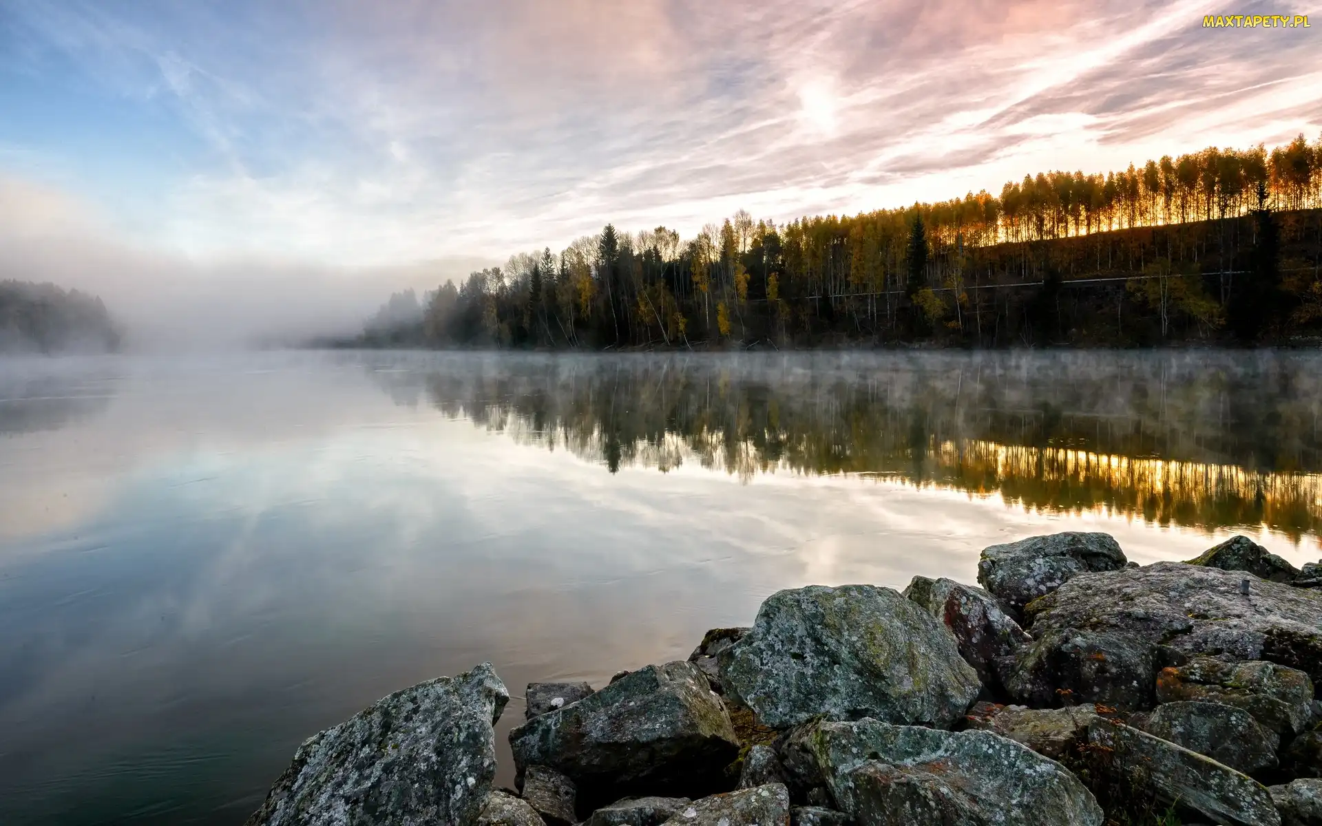 Jezioro, Mgła, Odbicie