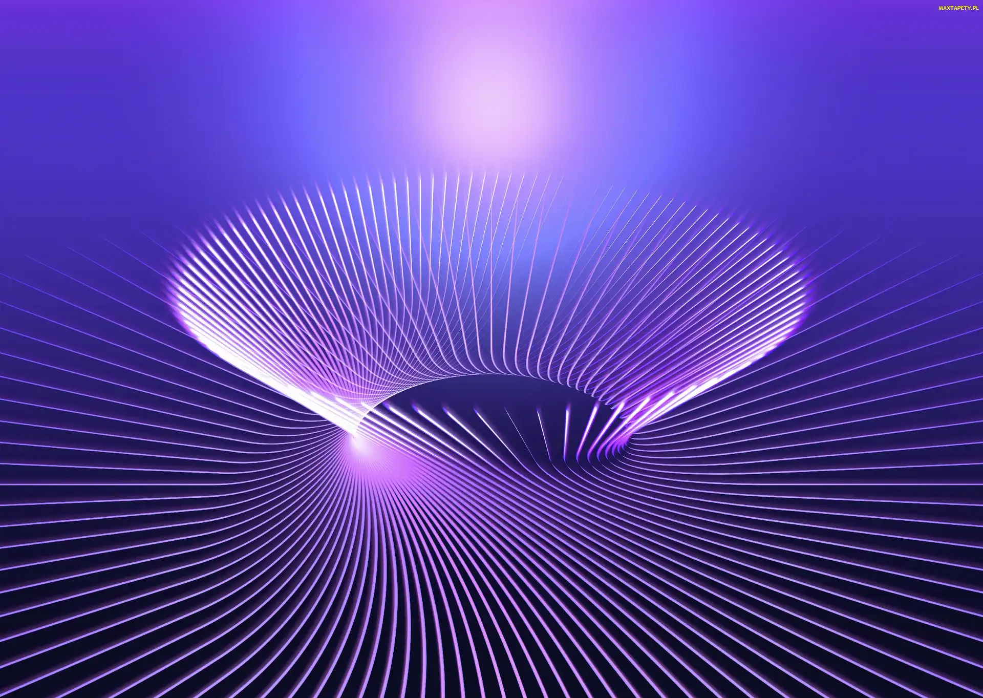 Abstrakcja, 3D, Fioletowa