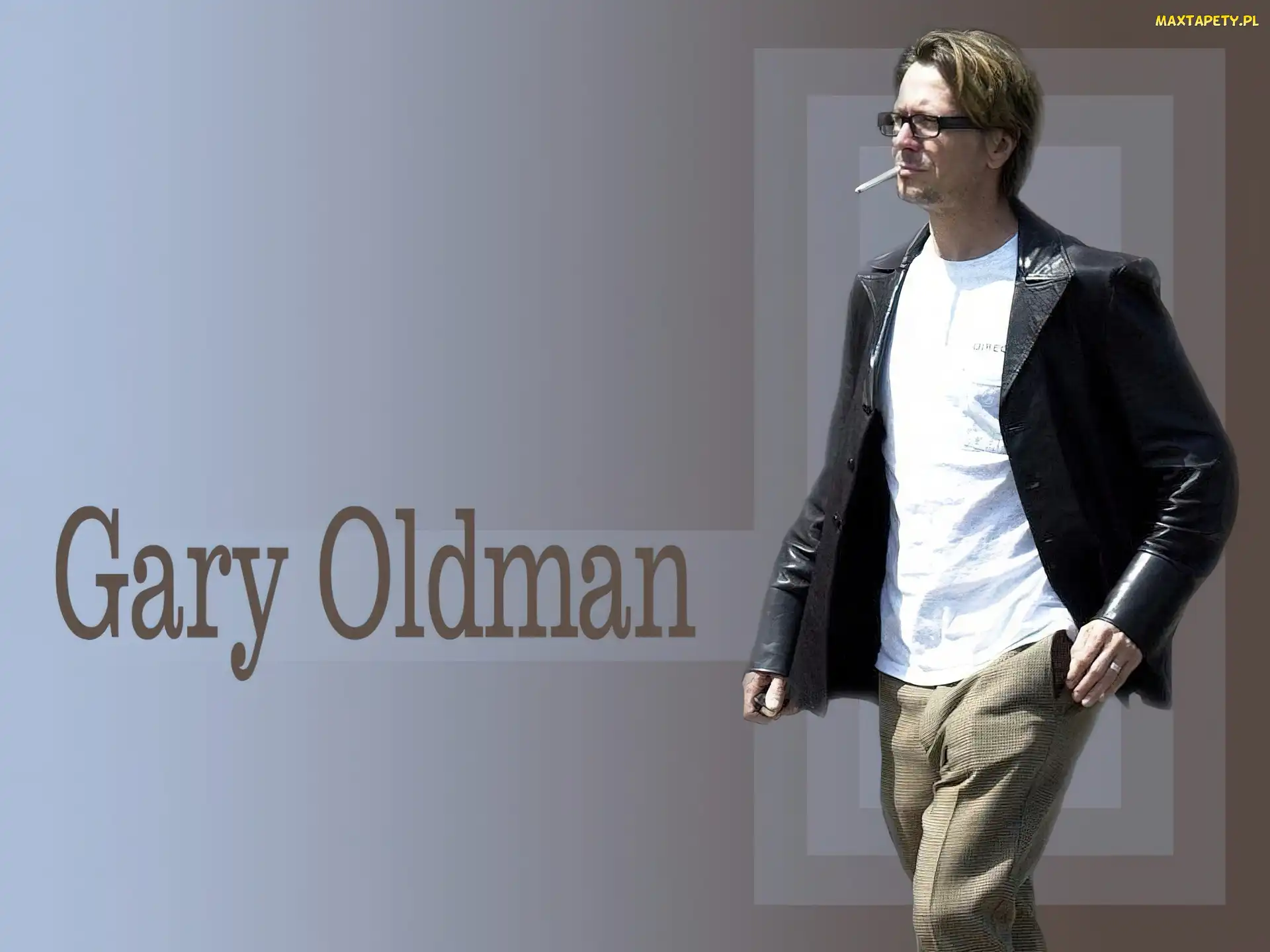 okulary, papieros, Gary Oldman