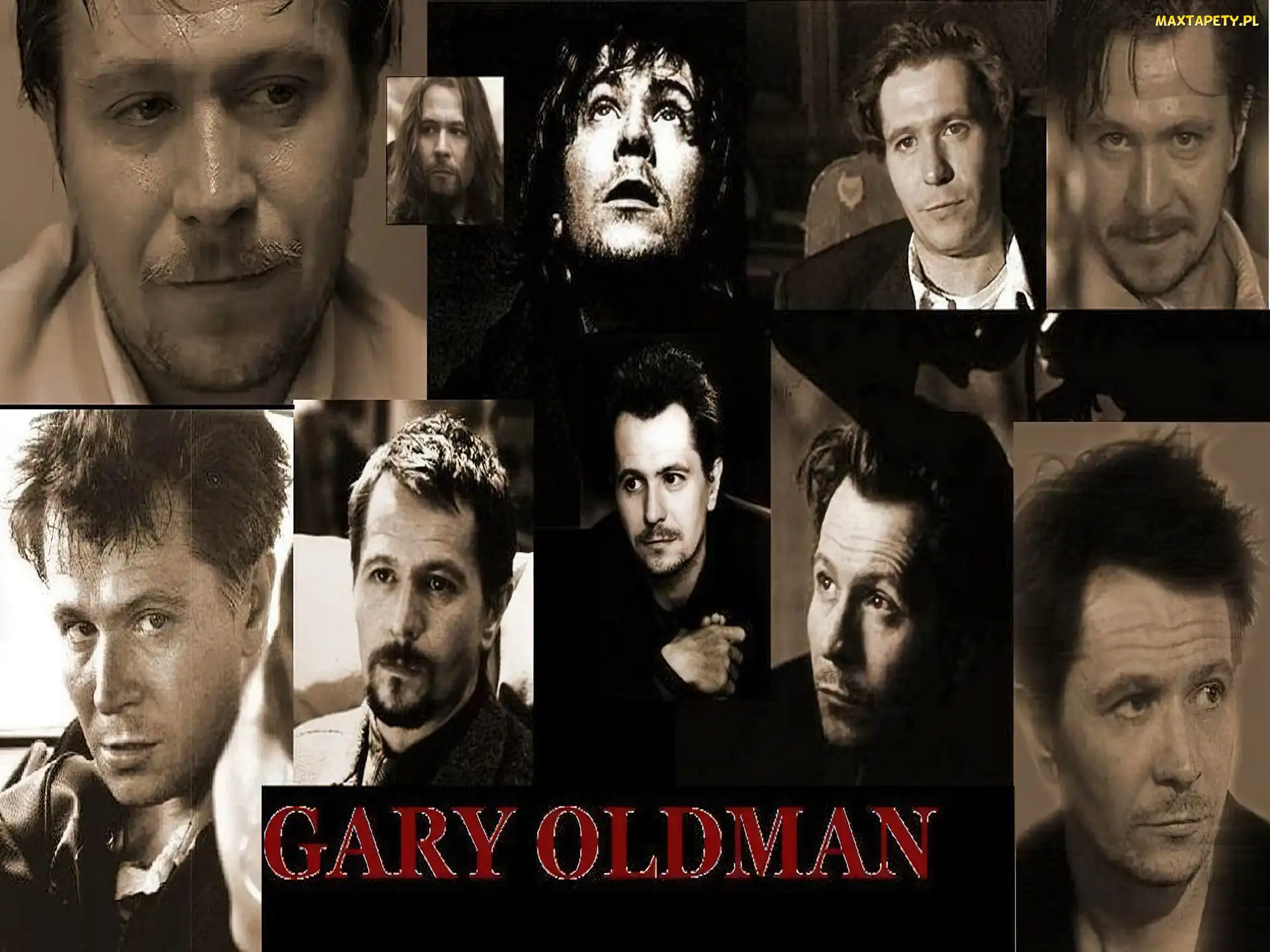 krótkie włosy, ciemne oczy, Gary Oldman