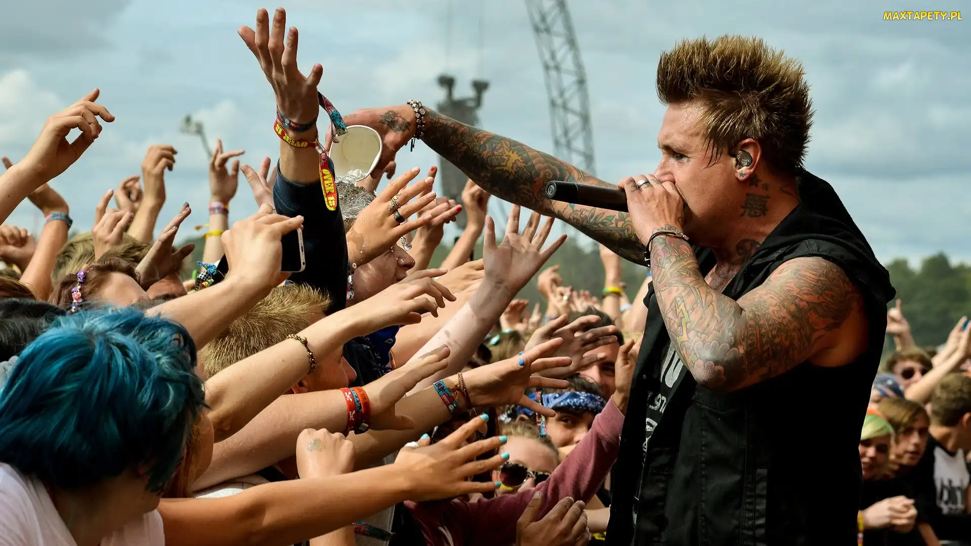 Zespół, Muzyka, Koncert, Jacoby Shaddix, Fani, Ręce, Papa Roach