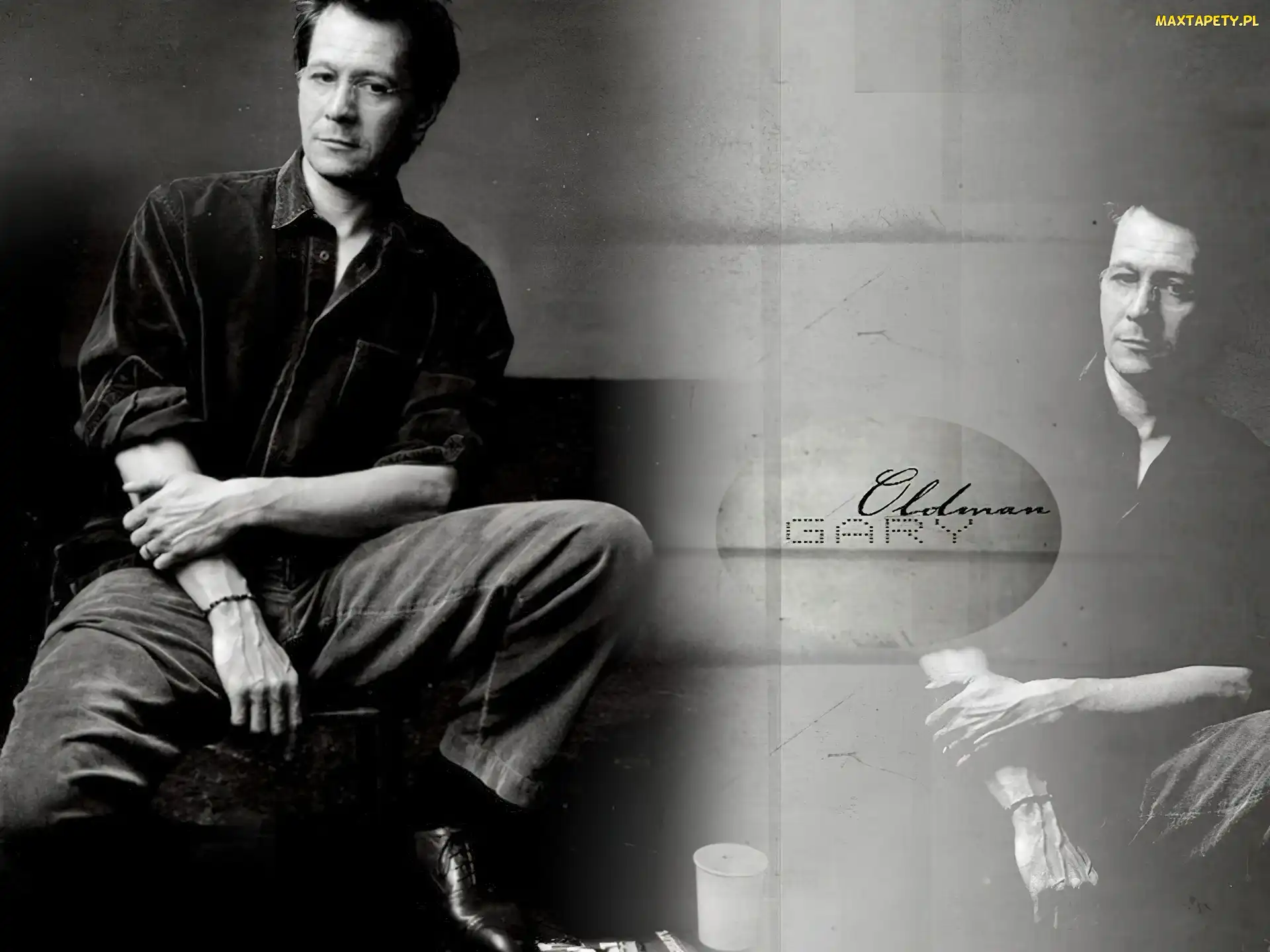 Gary Oldman, czarna koszula