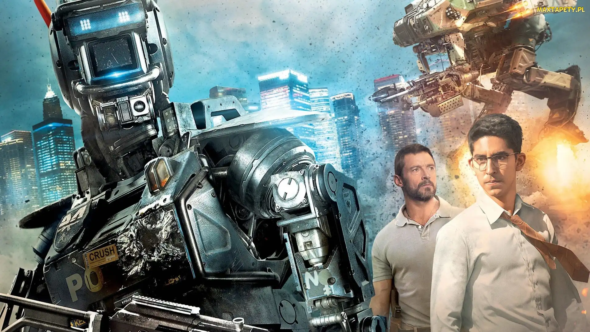 Dev Patel, Hugh Jackman, Chappie, Film, Robot, Aktorzy