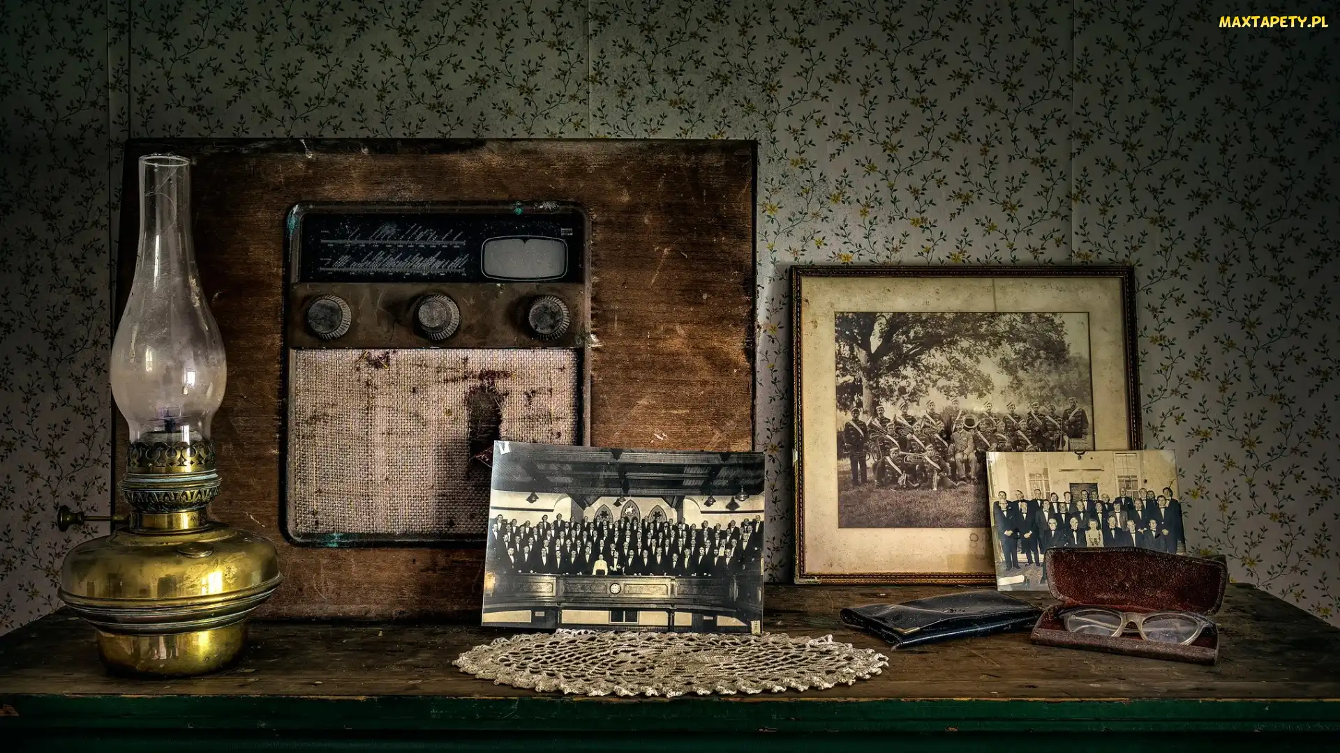 Fotografie, Stare, Antyki, Okulary, Radio, Starocie, Lampa