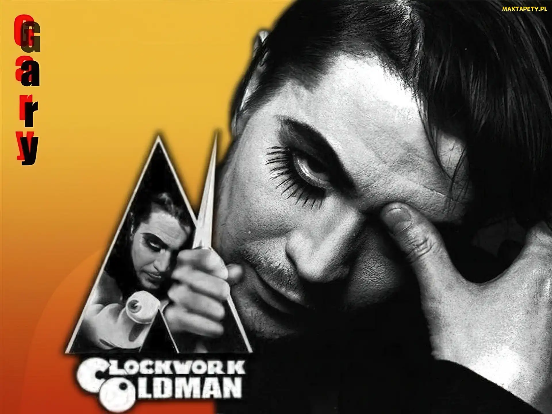 długie rzęsy, nóż, Gary Oldman